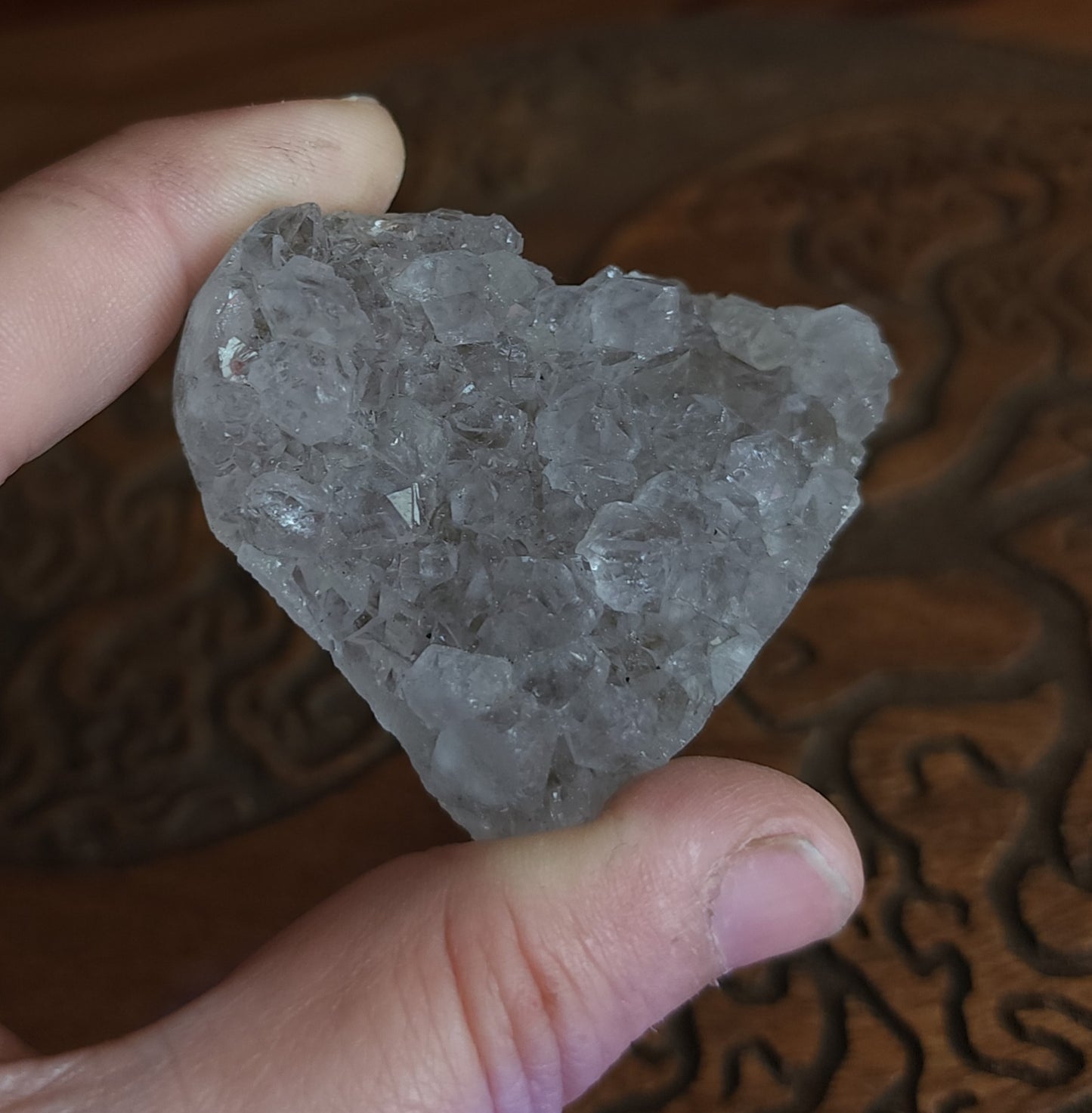 Amethyst Druzy Heart
