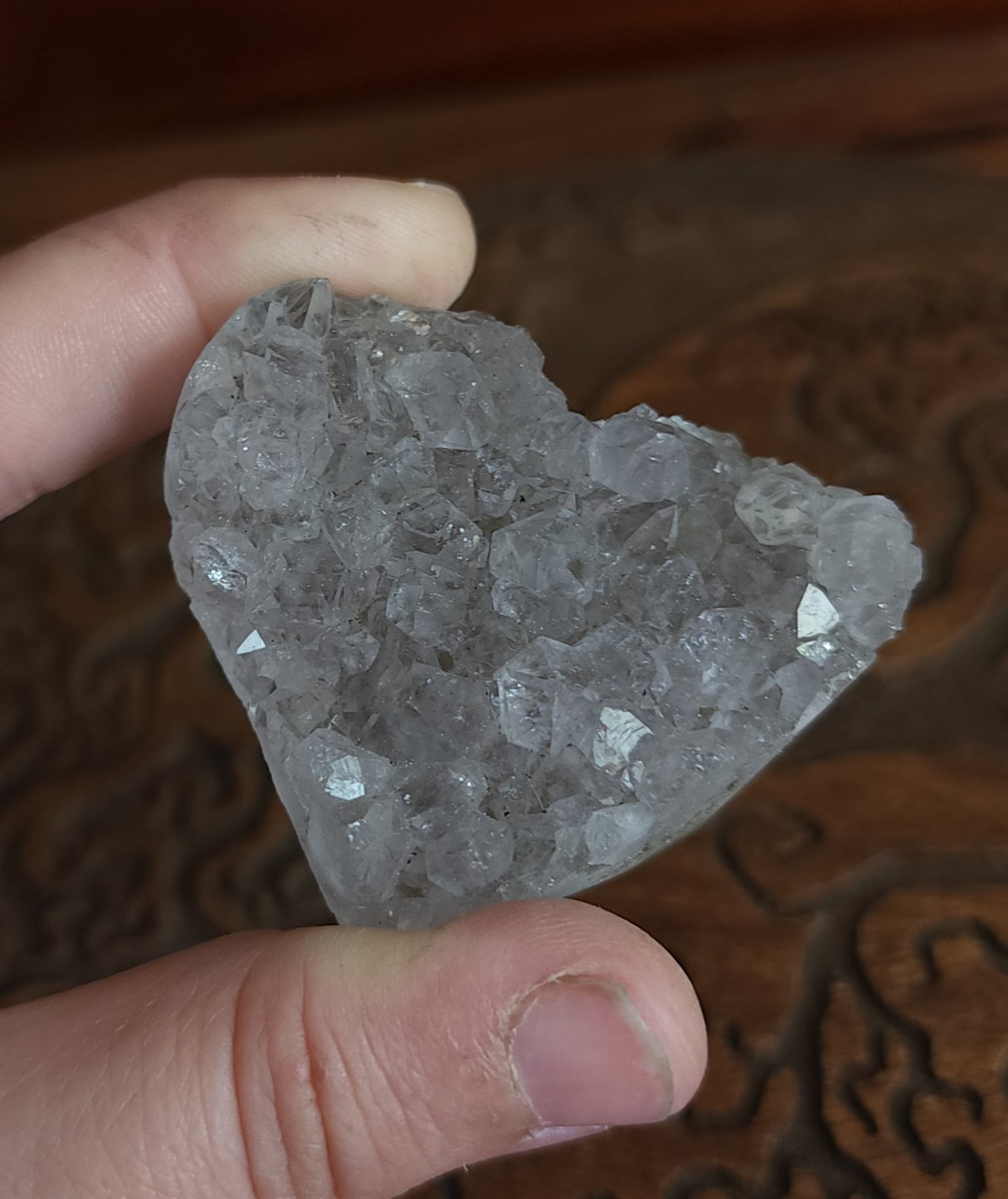 Amethyst Druzy Heart