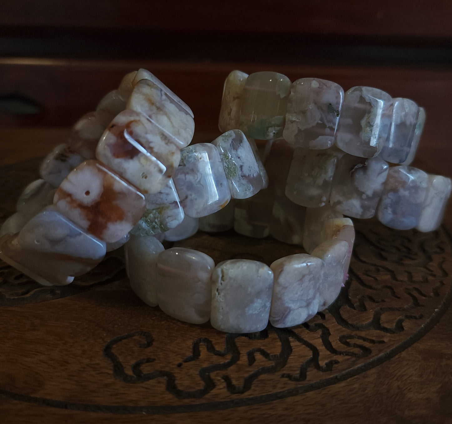 Flower Agate Bracelet