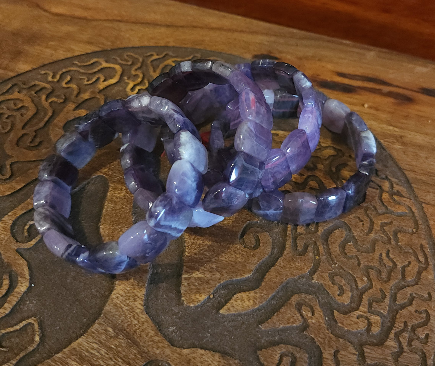 Chevron Amethyst Bracelet