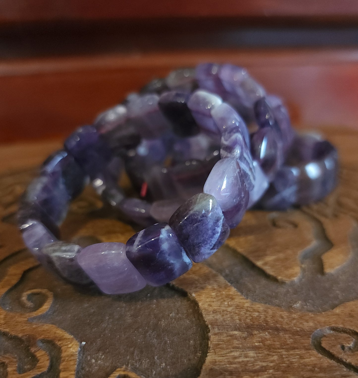 Chevron Amethyst Bracelet