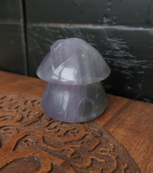 Lavender Fluorite Mushroom House