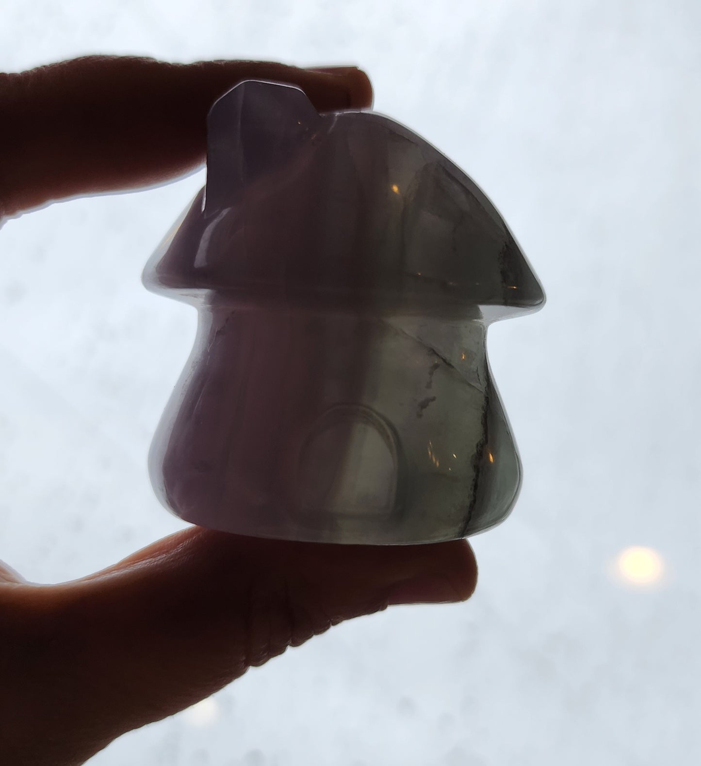 Lavender Fluorite Mushroom House