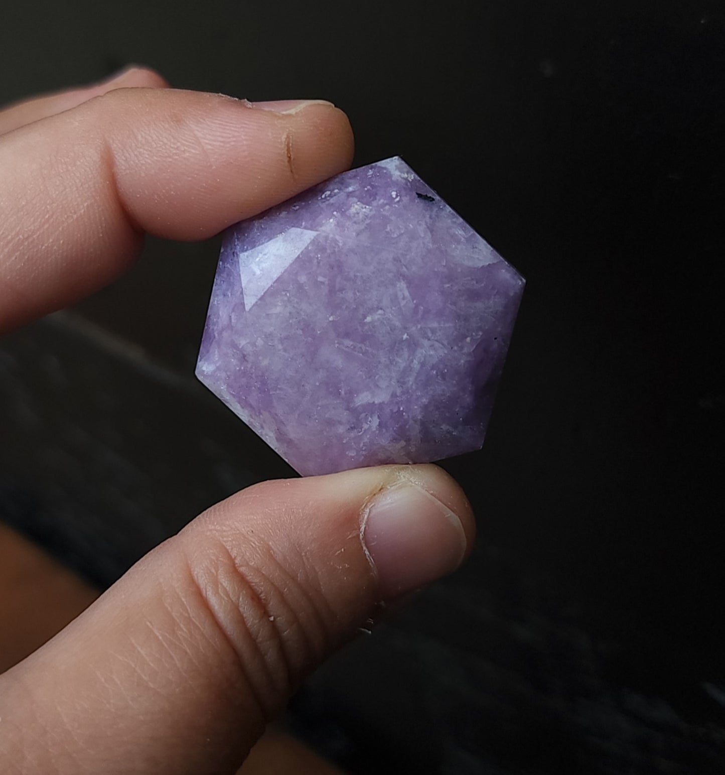 Lepidolite Hexagon