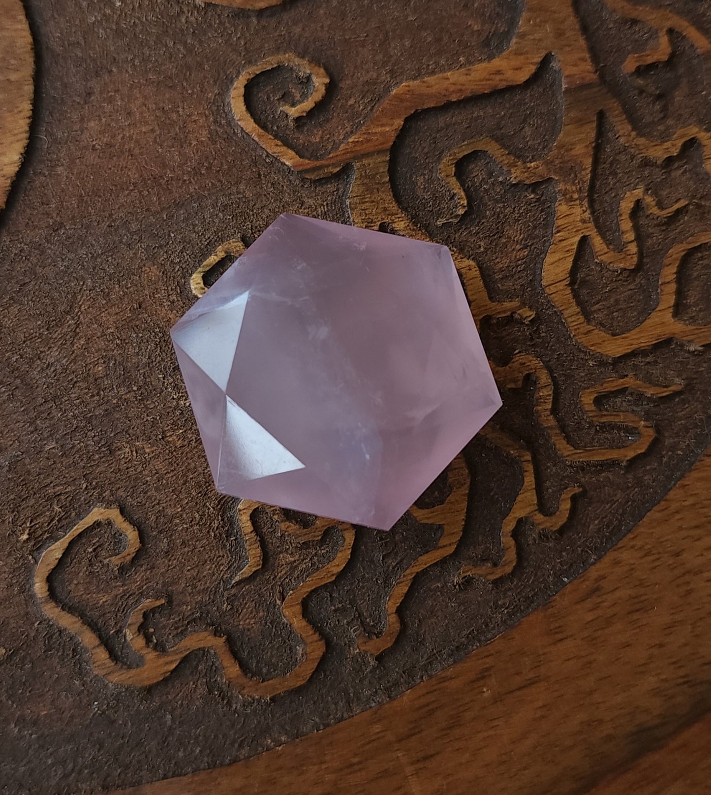 Rose Quartz Hexagon