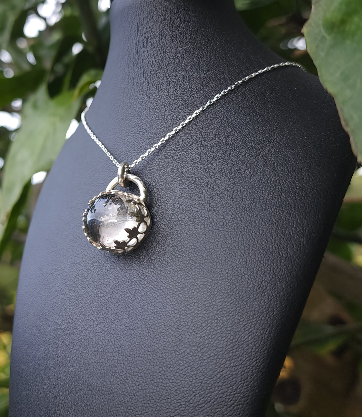 Handcrafted Enhydro Quartz Sterling Silver Necklace
