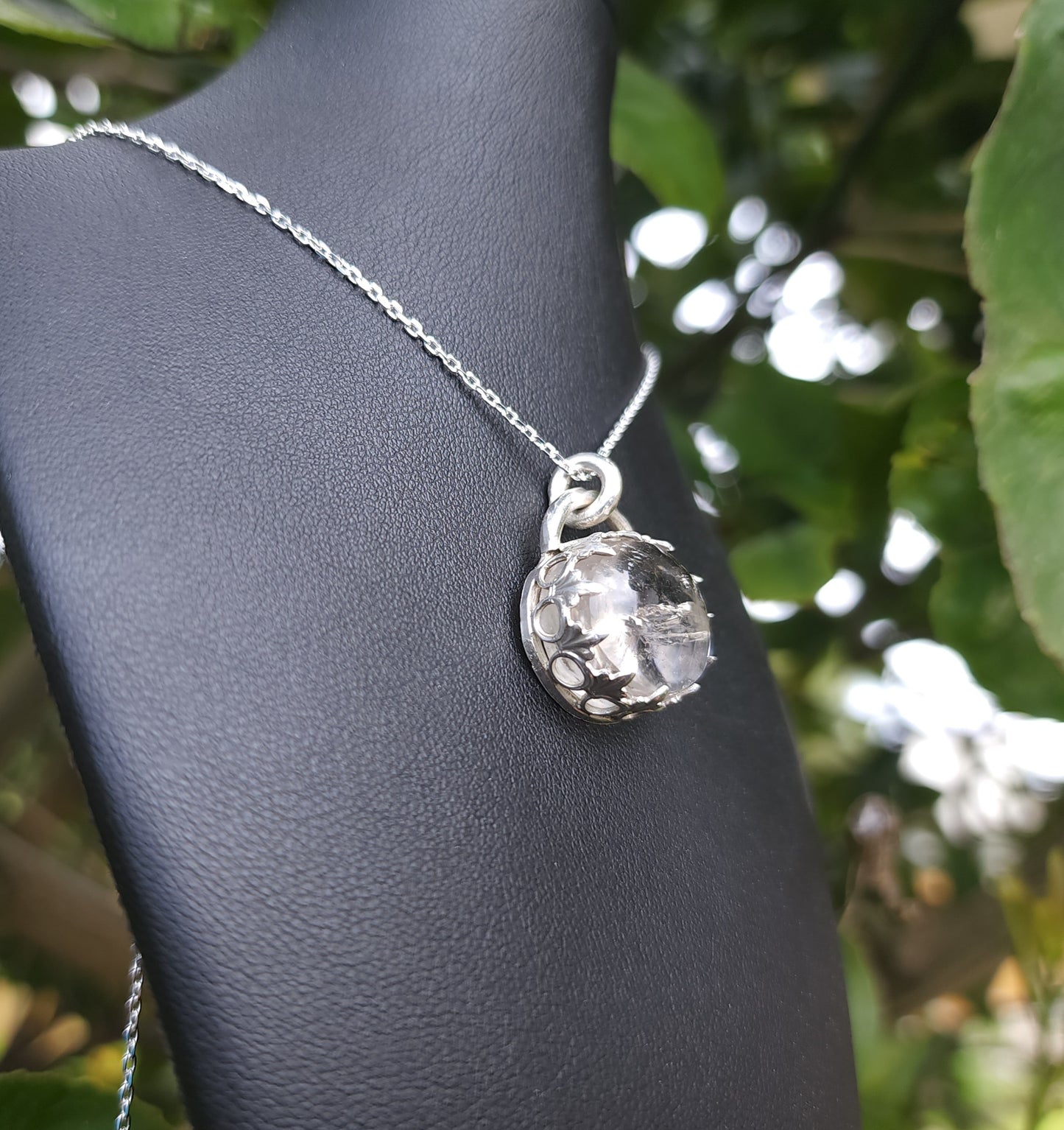 Handcrafted Enhydro Quartz Sterling Silver Necklace
