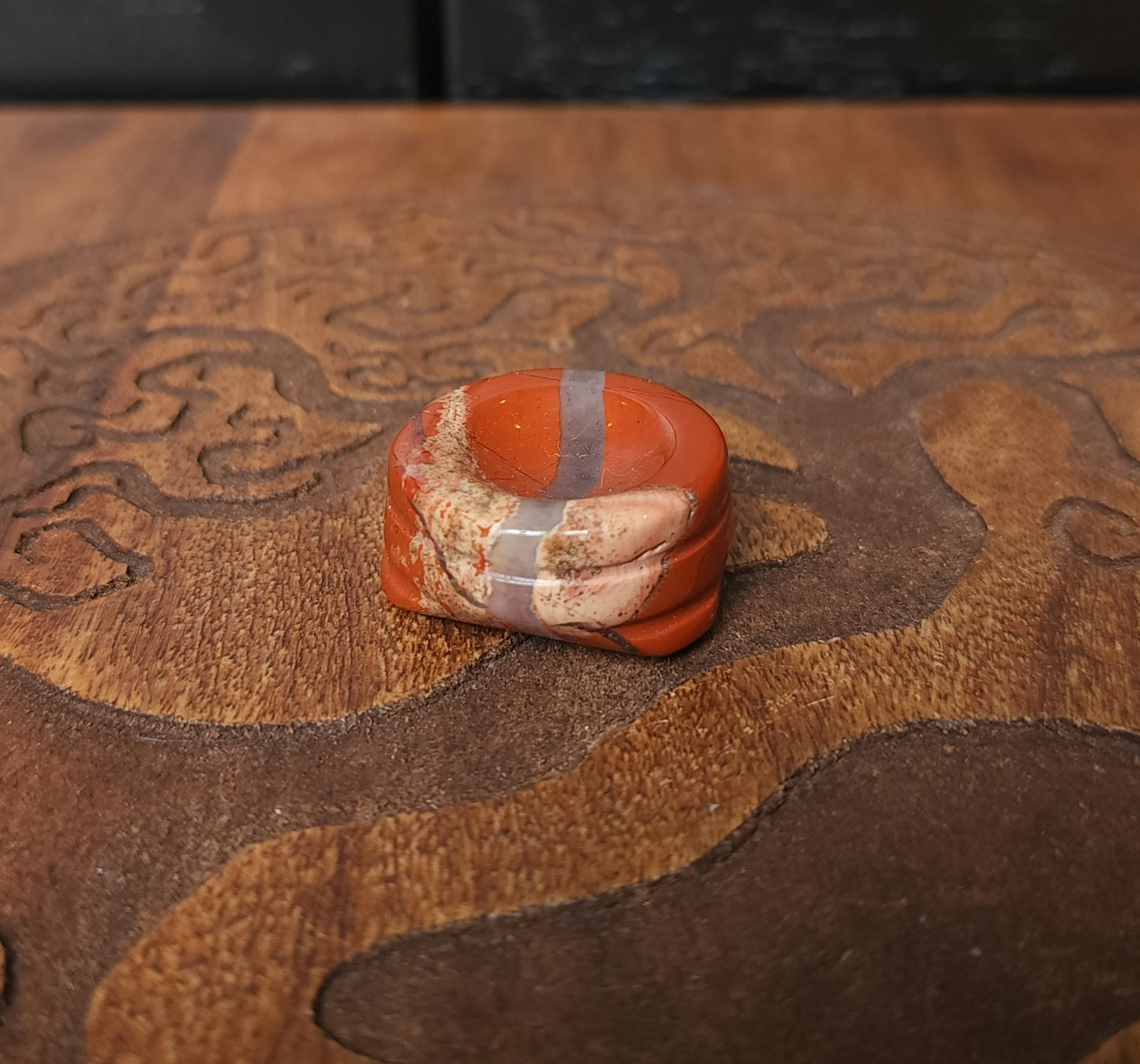 Brecciated Red Jasper Sphere Stand