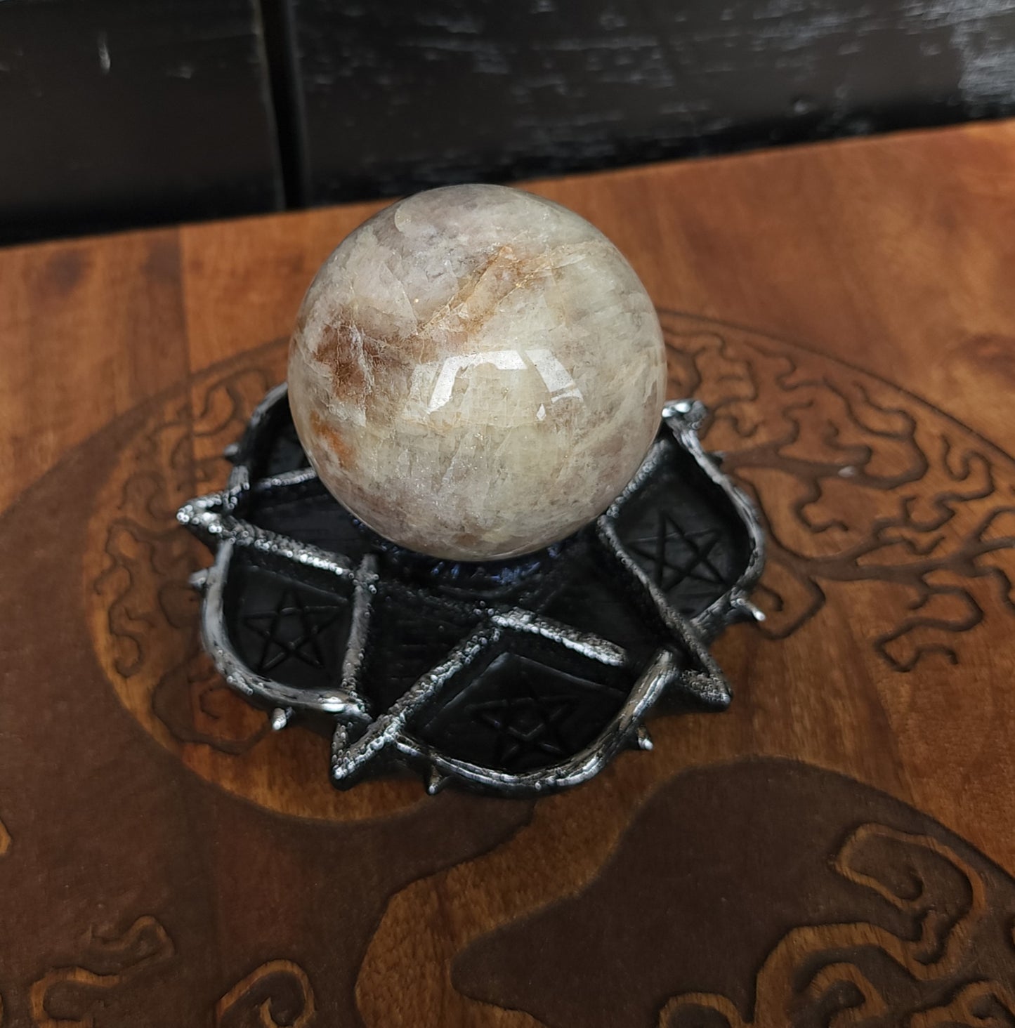 Floral Pentacle Sphere Stand