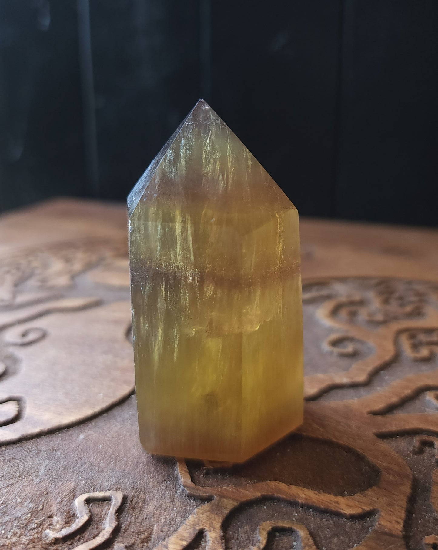 Yellow Fluorite Point