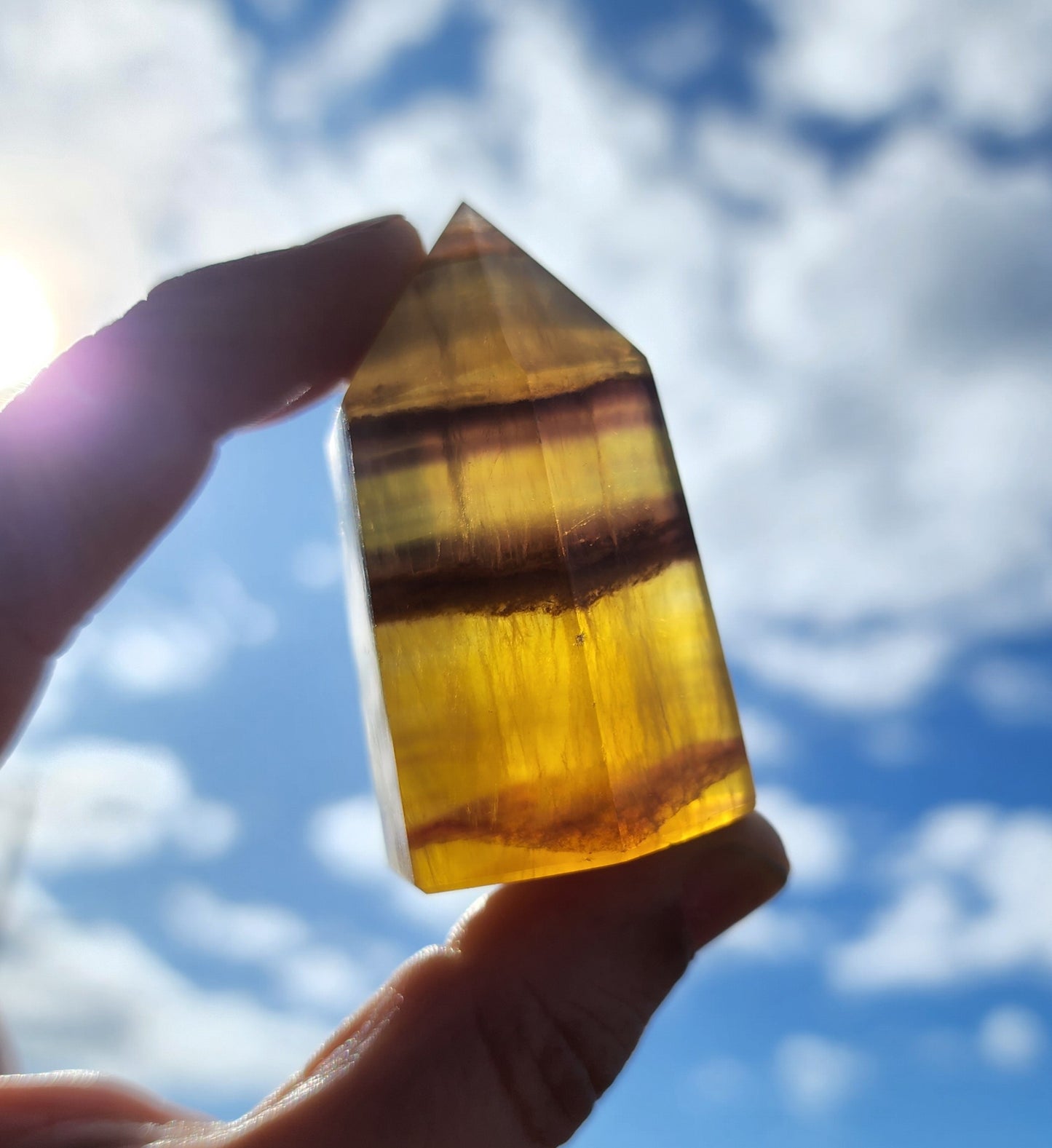 Yellow Fluorite Point
