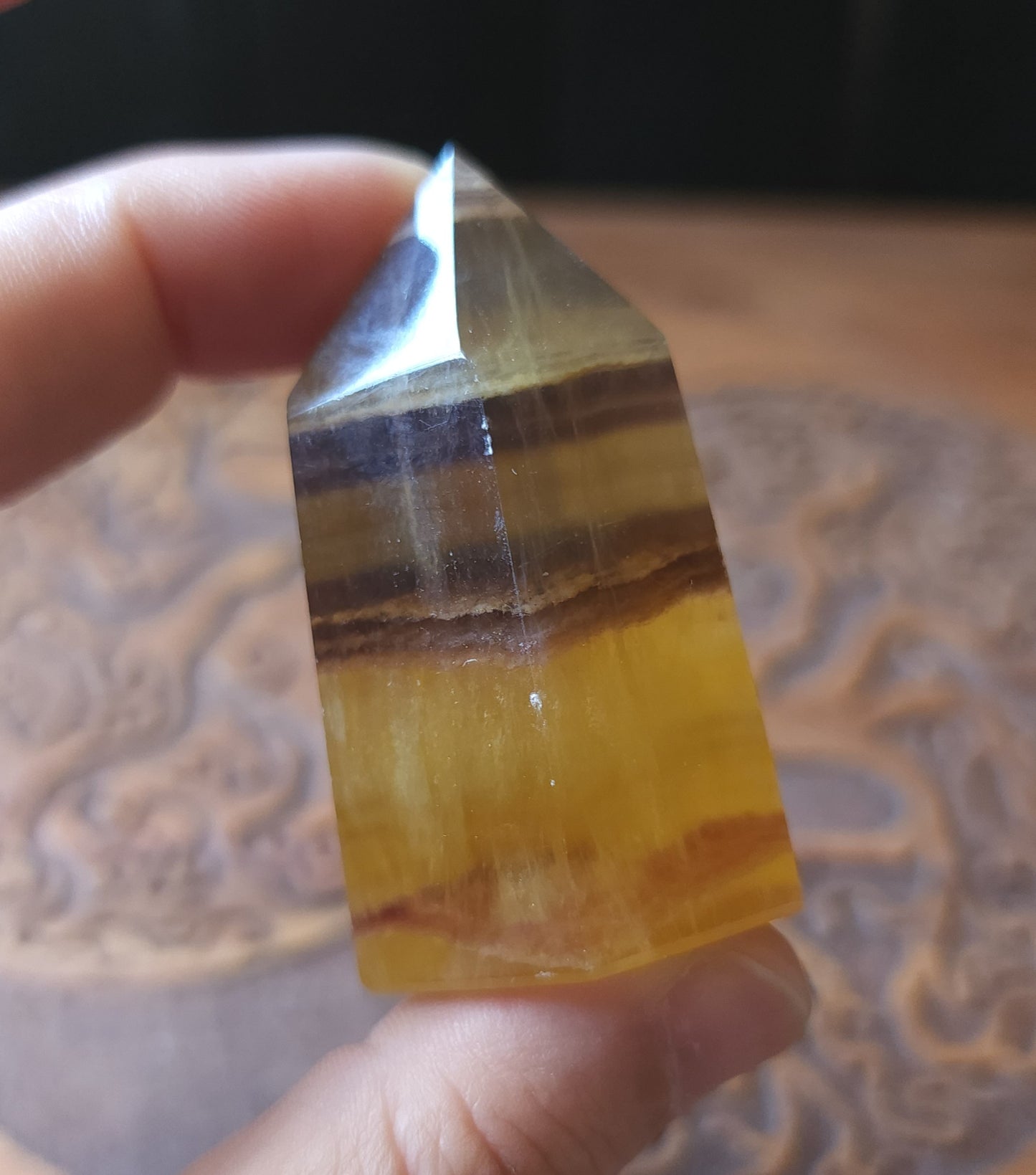 Yellow Fluorite Point