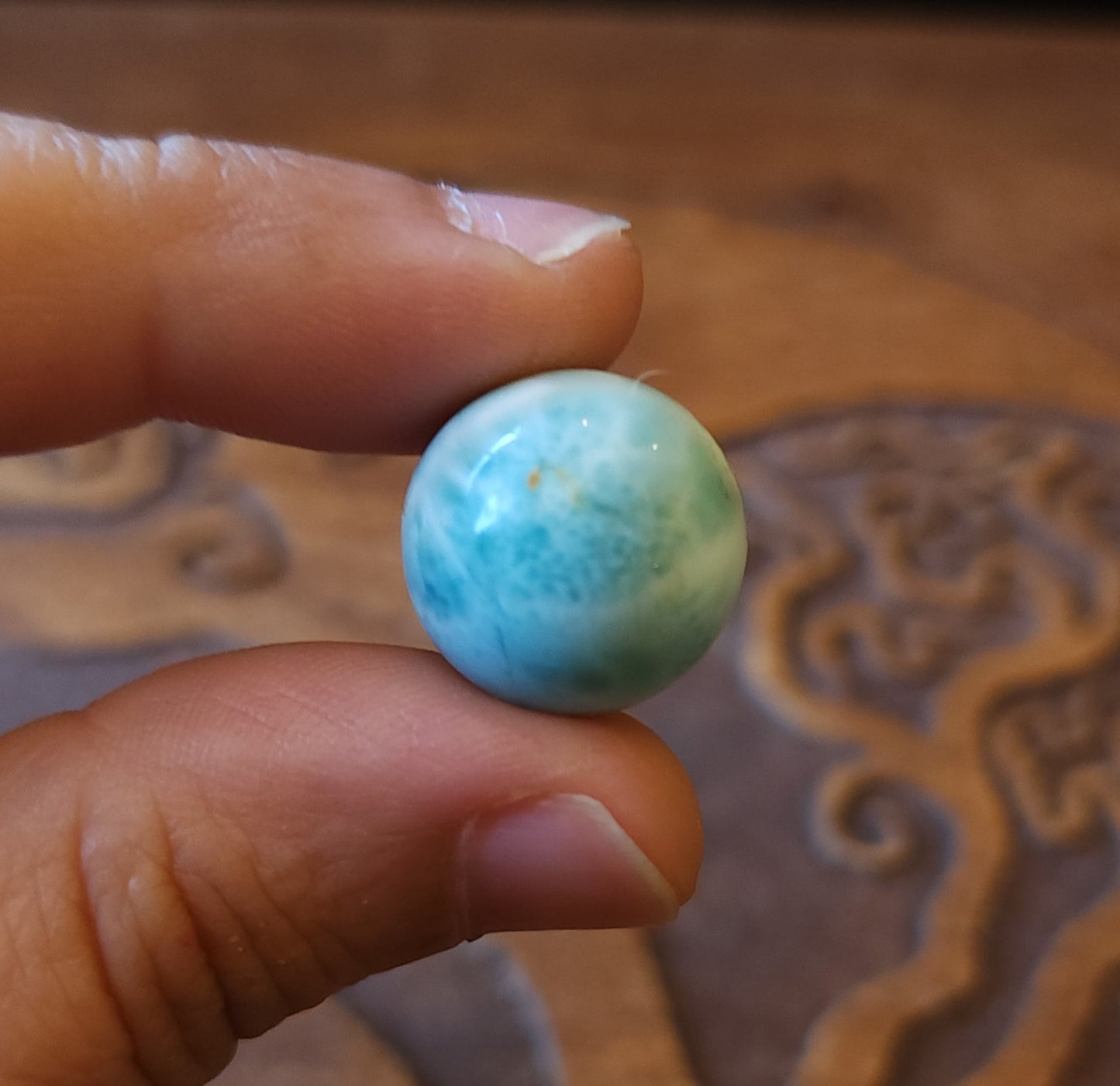 Larimar Sphere with Stand