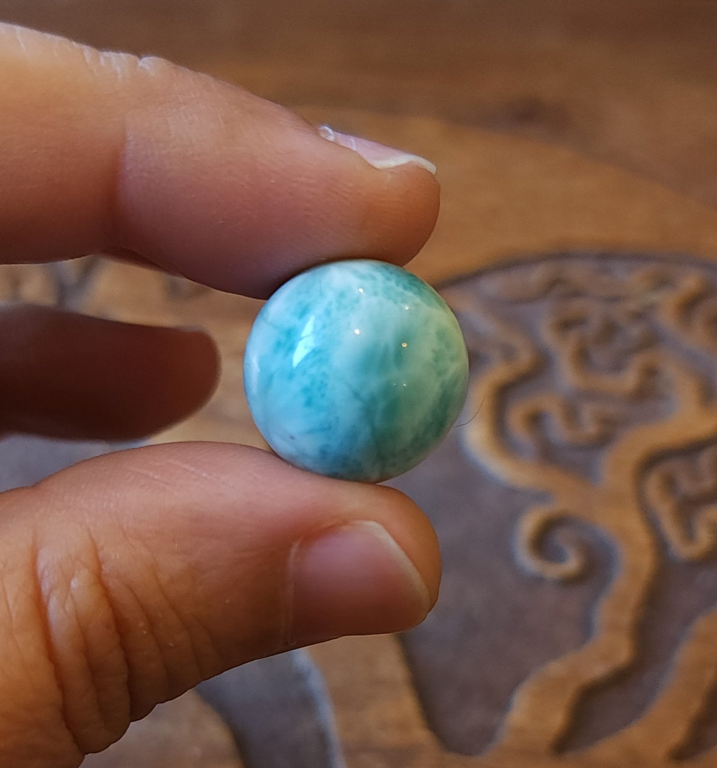 Larimar Sphere with Stand
