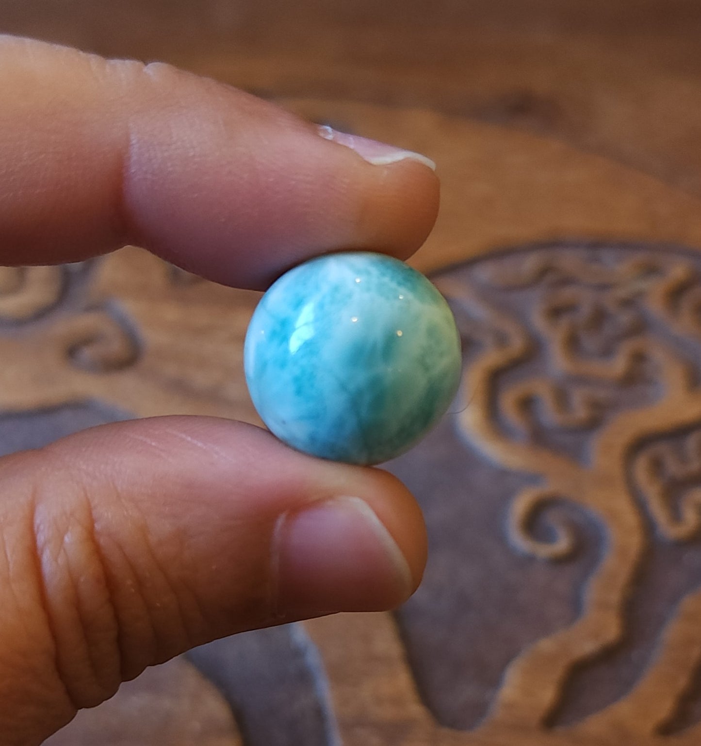 Larimar Sphere with Stand