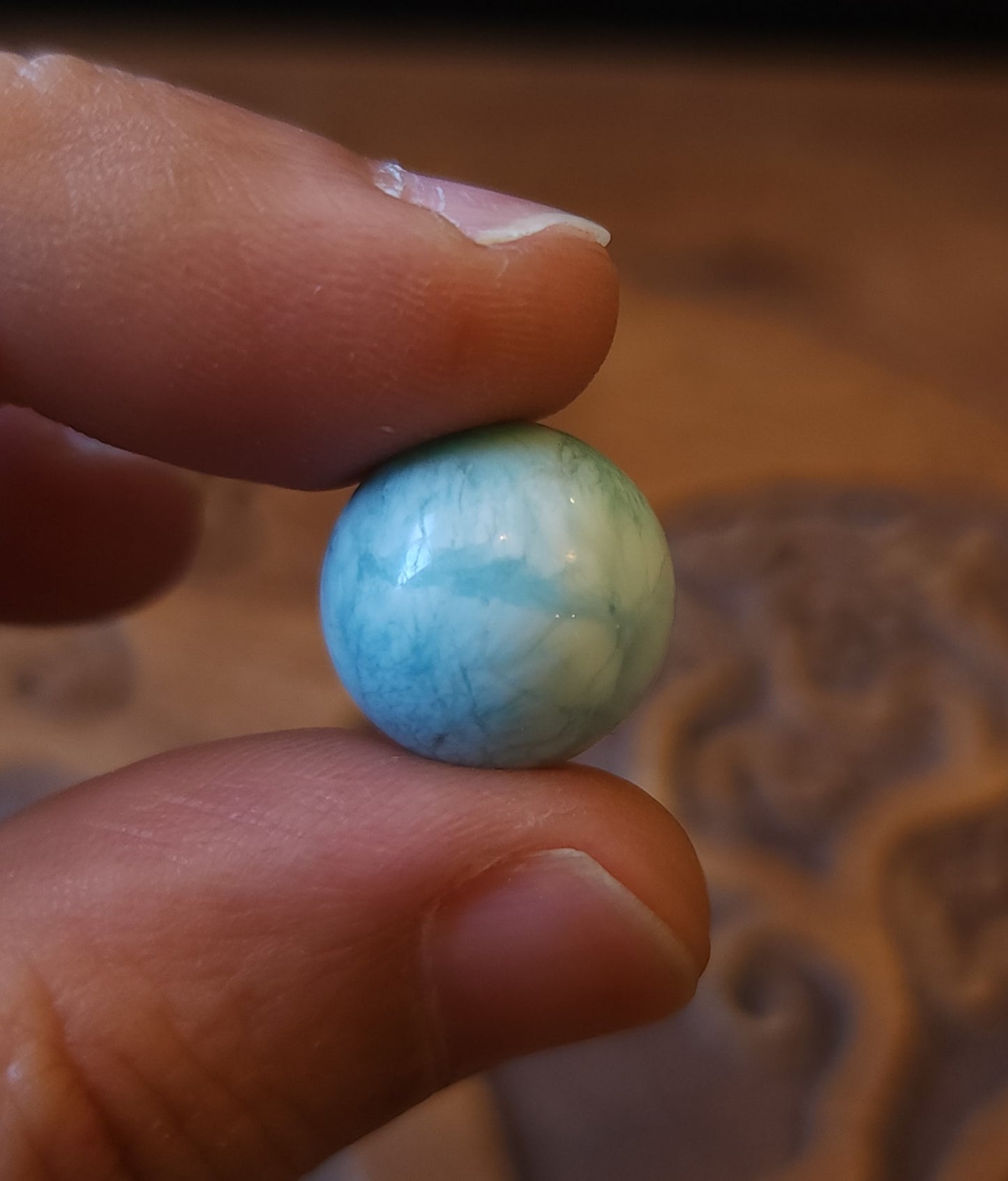 Larimar Sphere with Stand