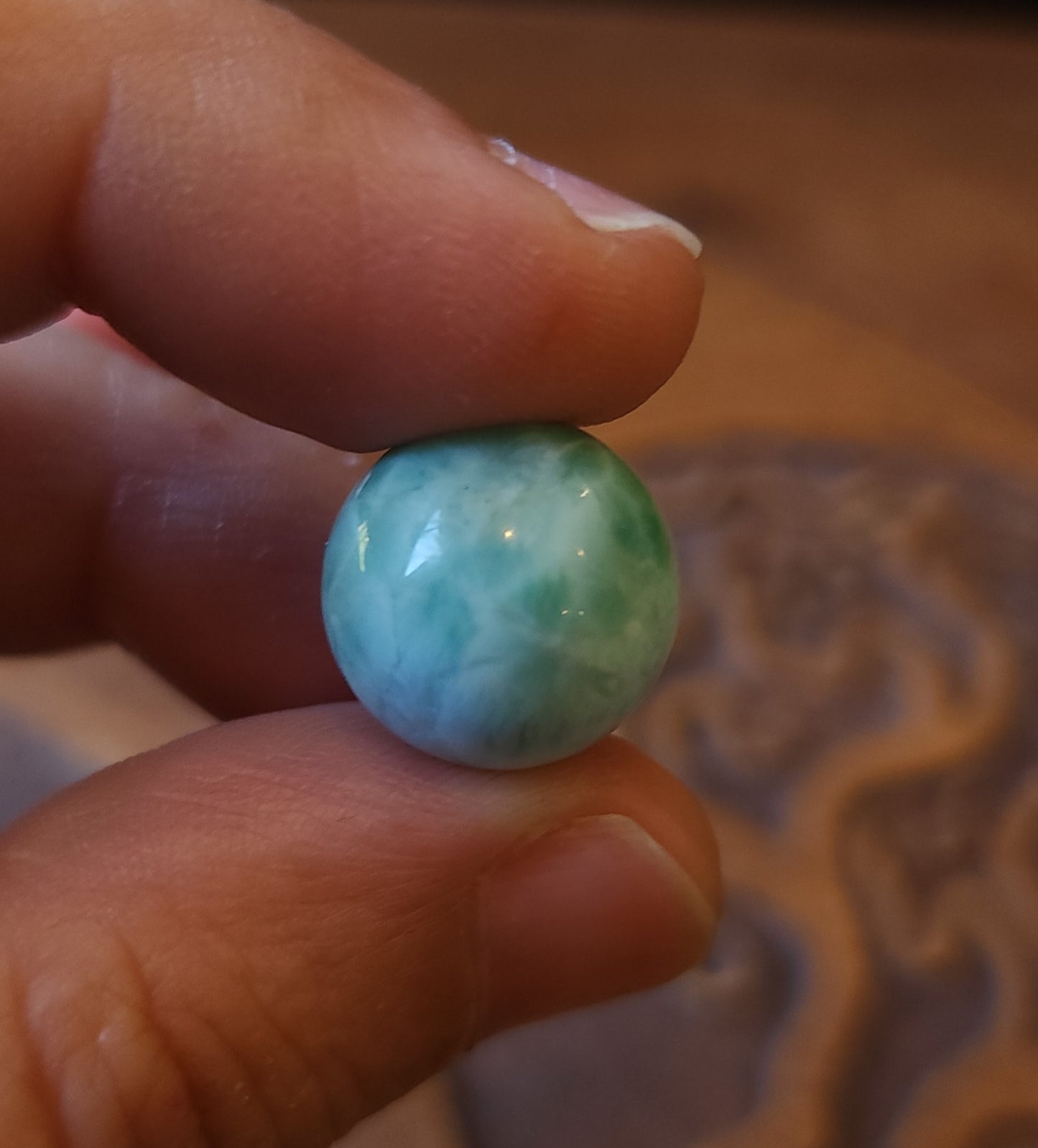 Larimar Sphere with Stand