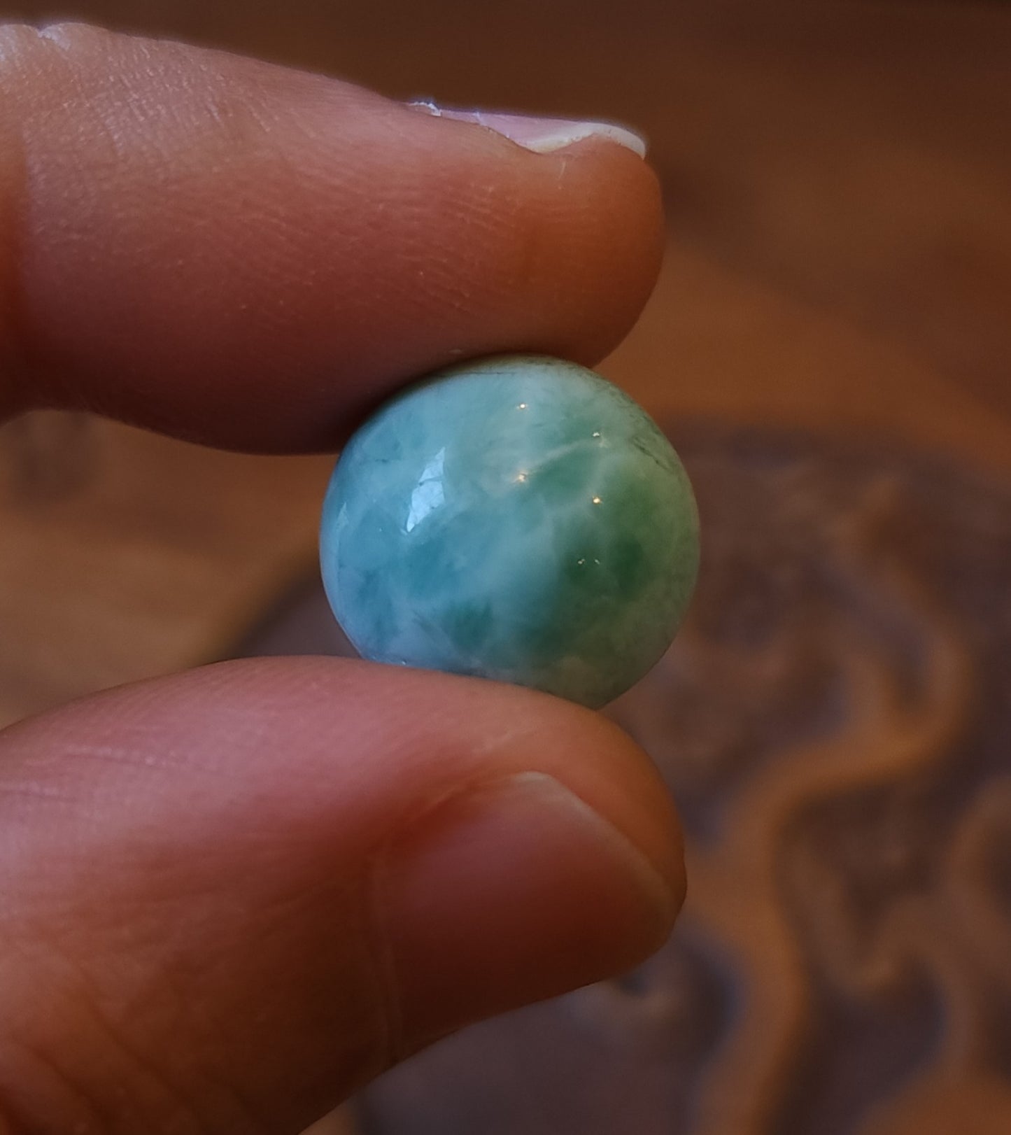 Larimar Sphere with Stand