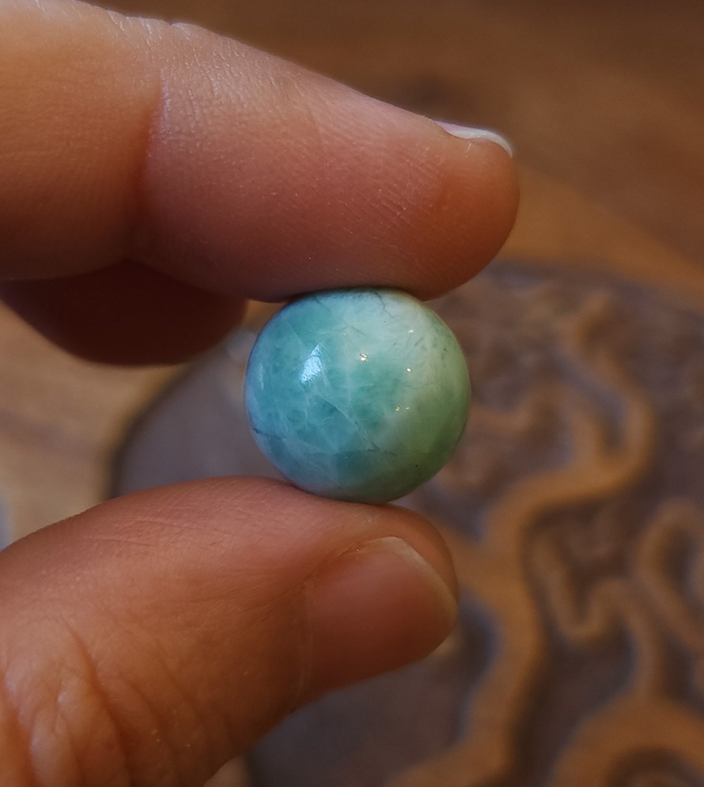 Larimar Sphere with Stand
