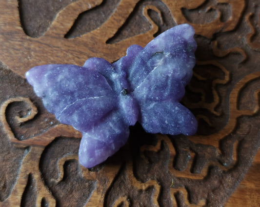 Lepidolite Butterfly Carving