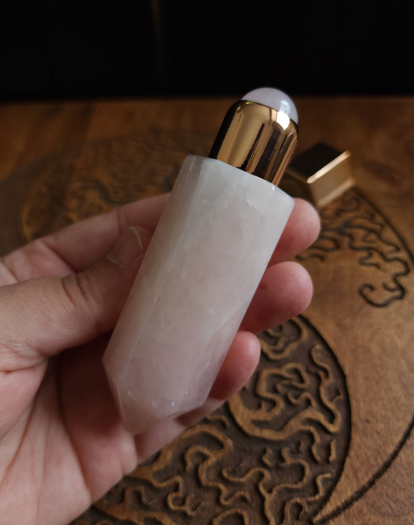 Rose Quartz Perfume Oil Roller Bottle