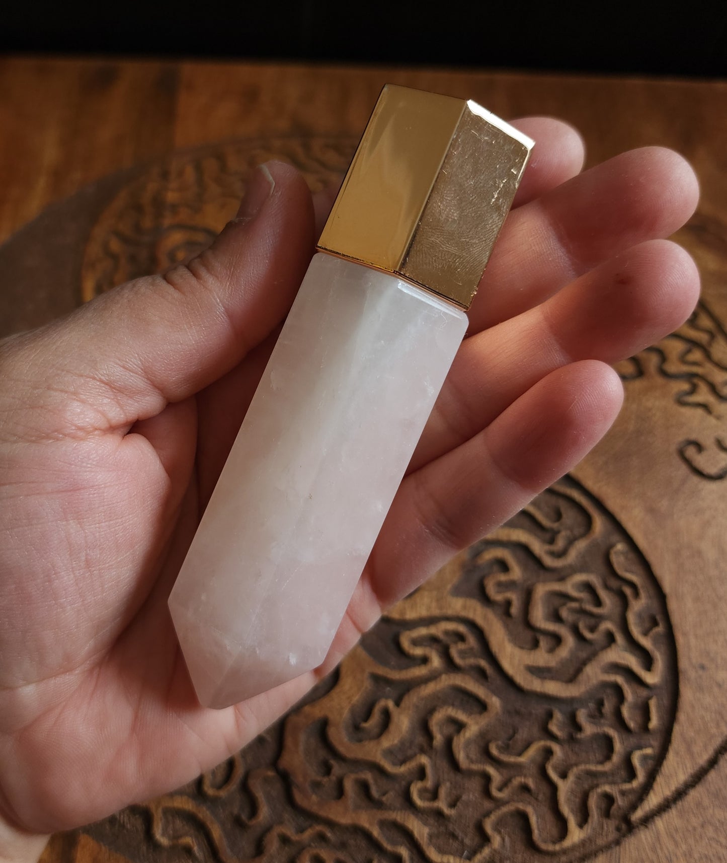 Rose Quartz Perfume Oil Roller Bottle