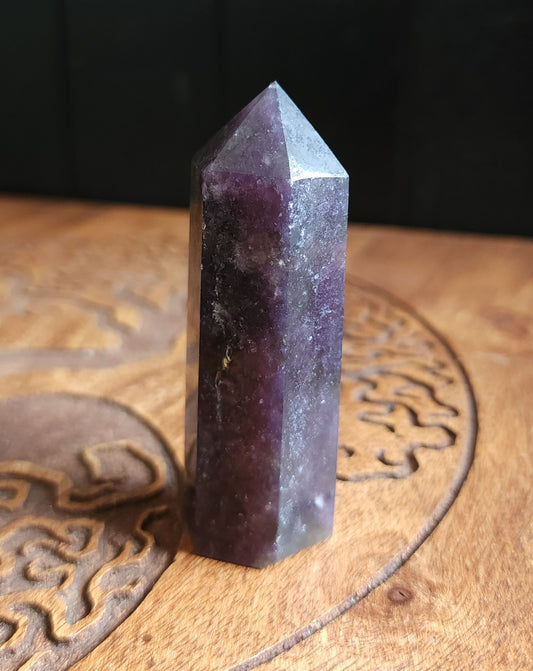 Lepidolite & Smoky Quartz Point