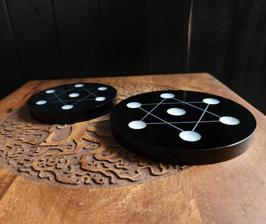 Glass Grid Plate - Black