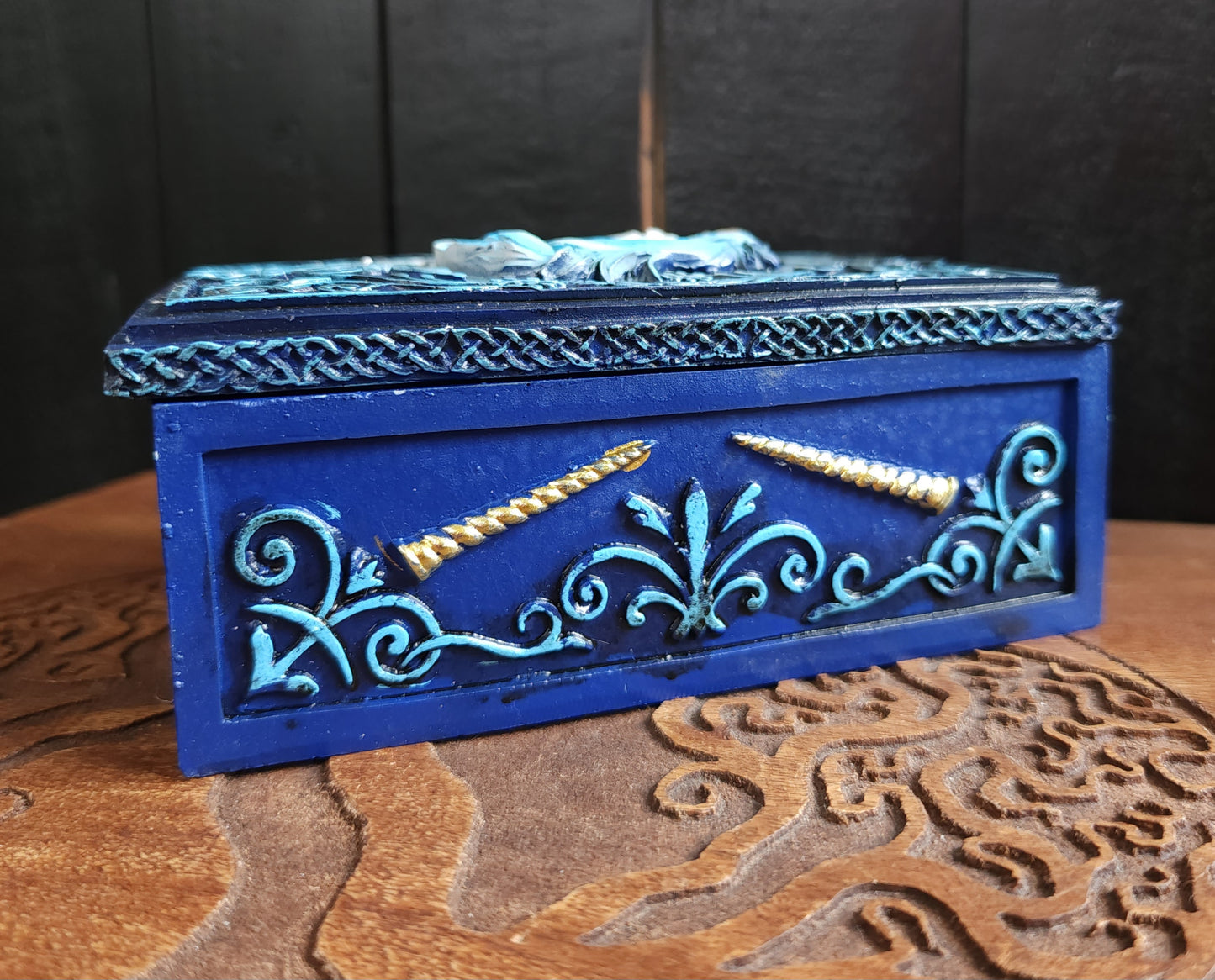 Unicorn Trinket Box - Blue