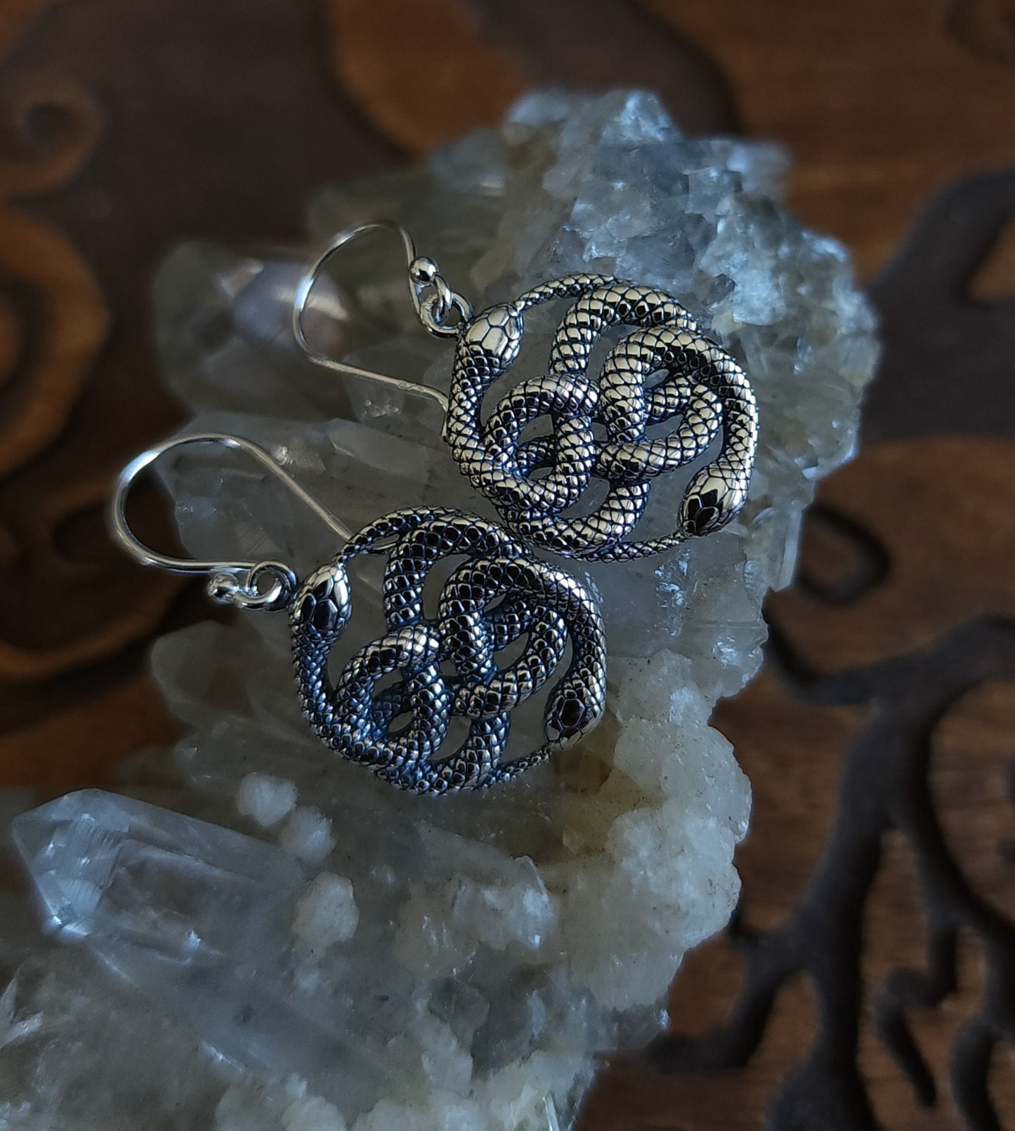 "The Auryn" Ouroboros Sterling Silver Earrings