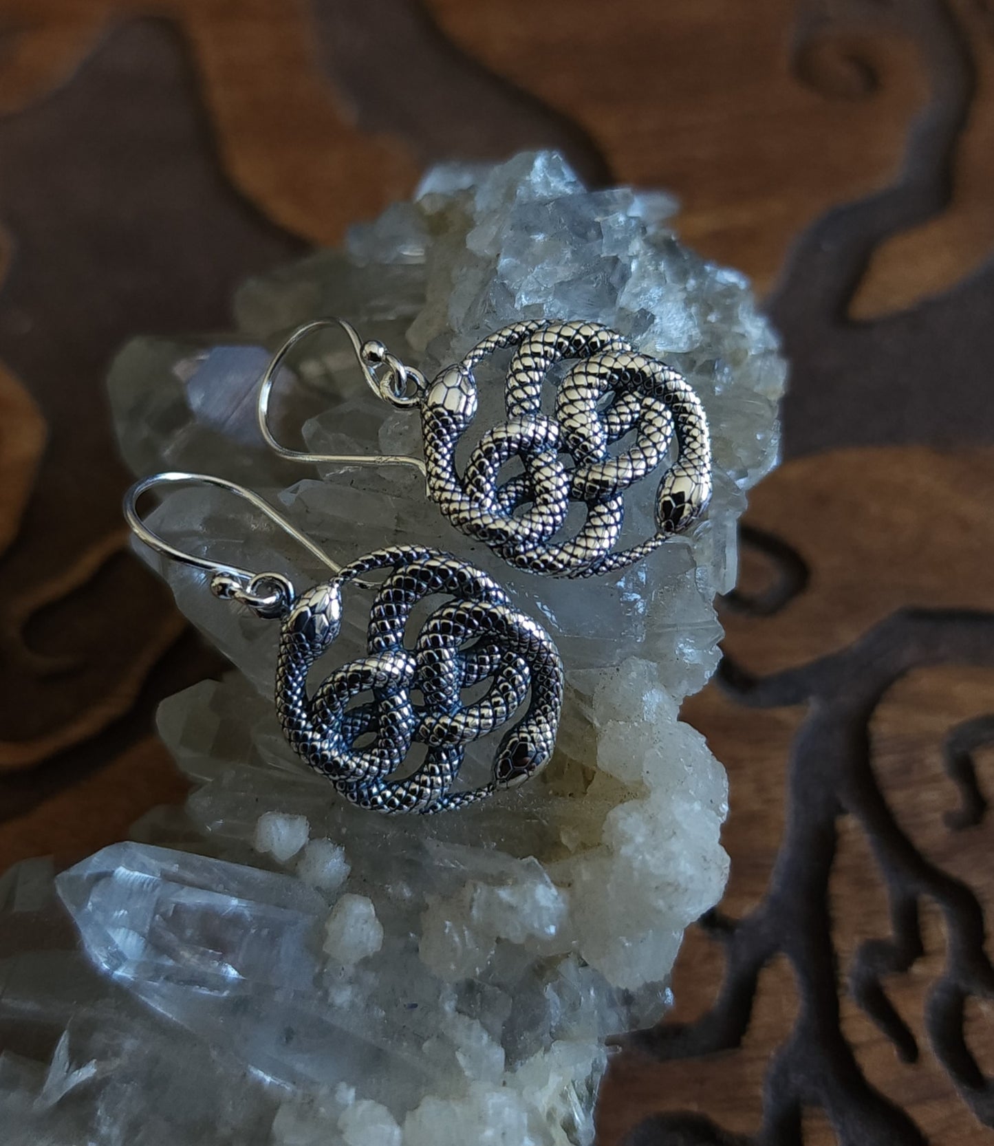 "The Auryn" Ouroboros Sterling Silver Earrings