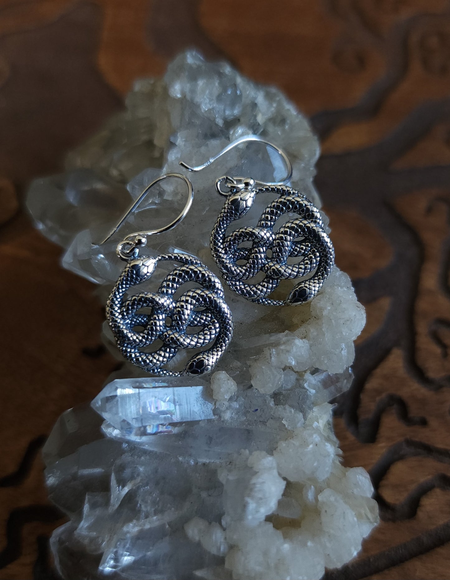 "The Auryn" Ouroboros Sterling Silver Earrings