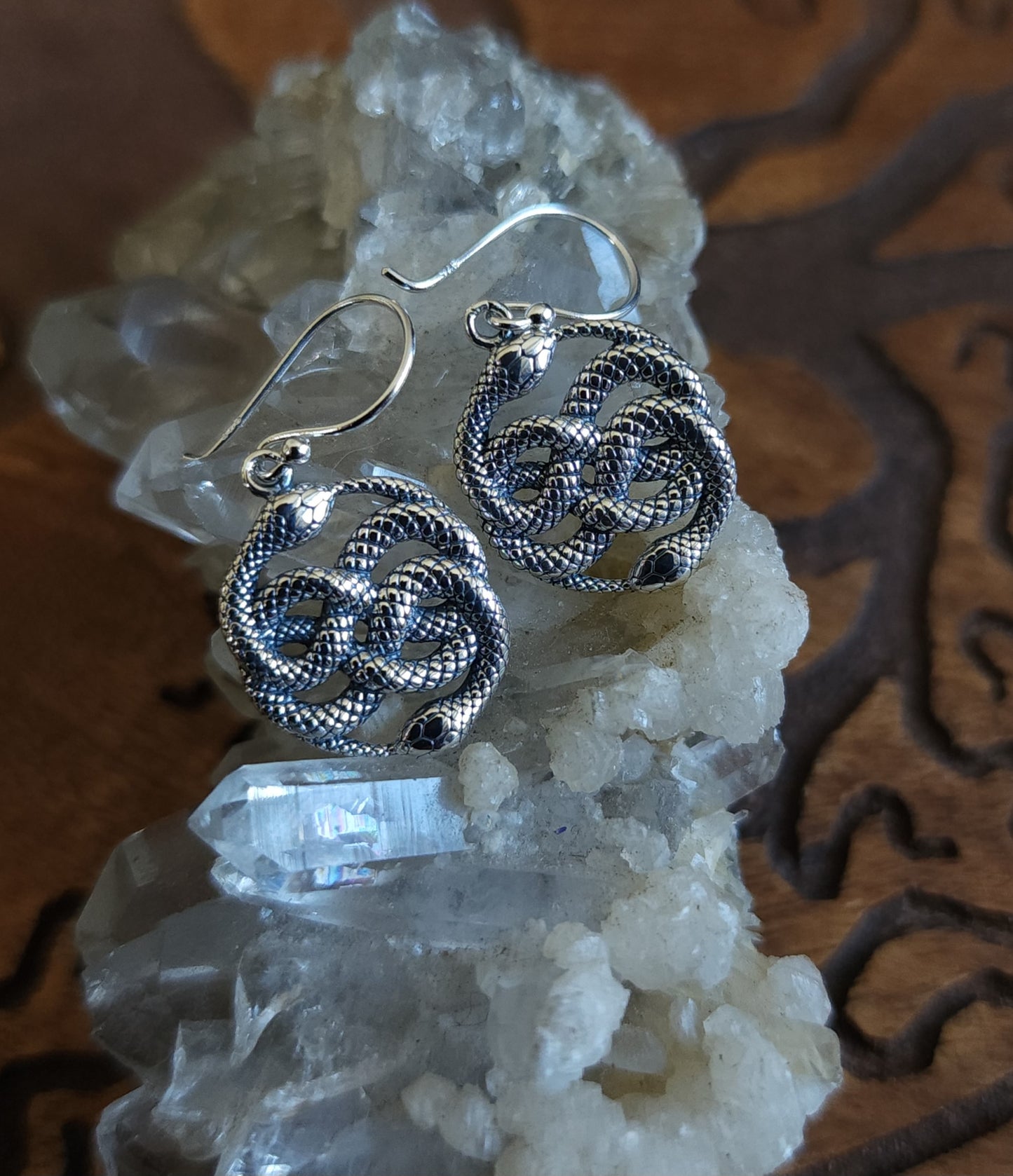 "The Auryn" Ouroboros Sterling Silver Earrings