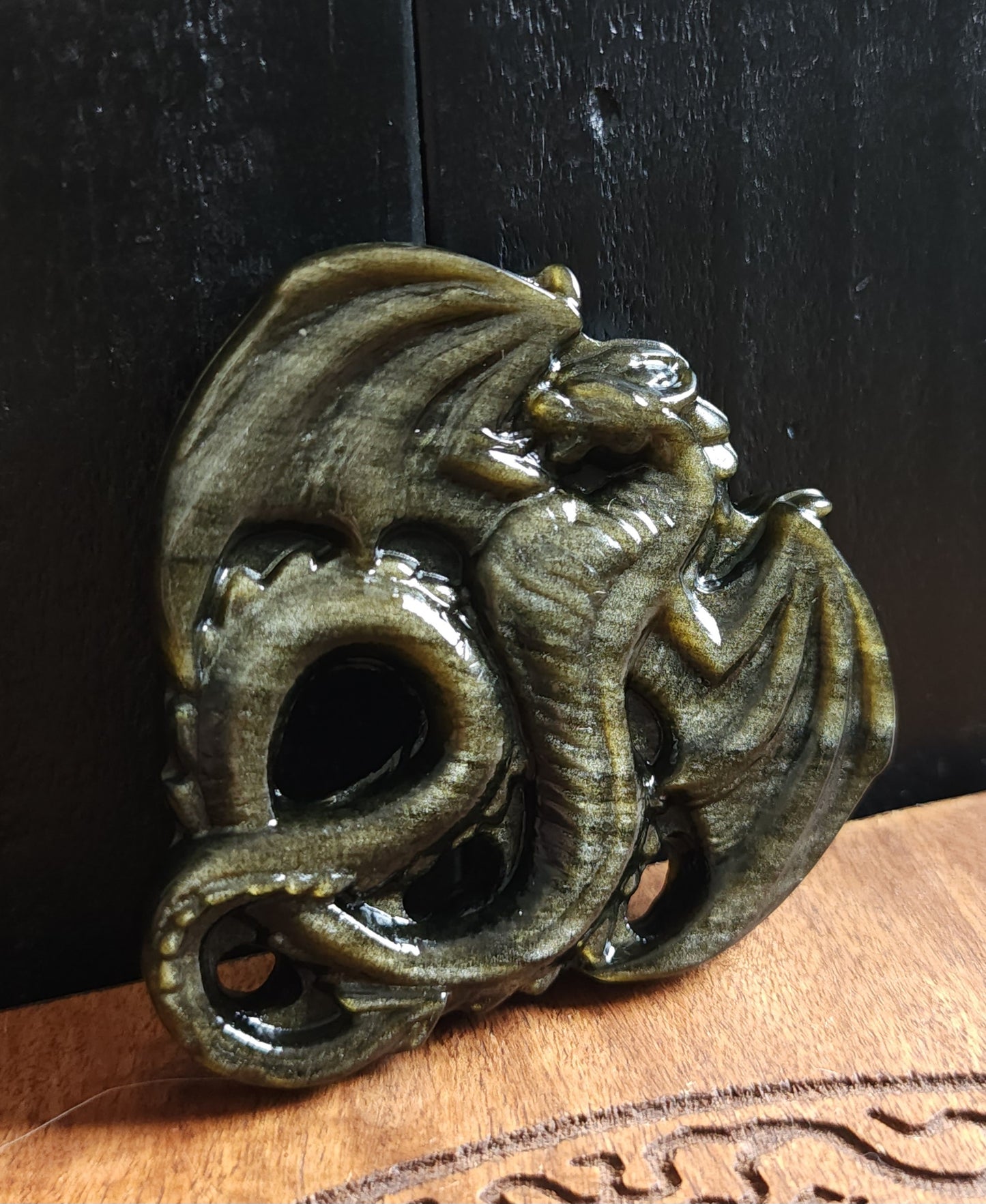 Gold Sheen Obsidian Dragon