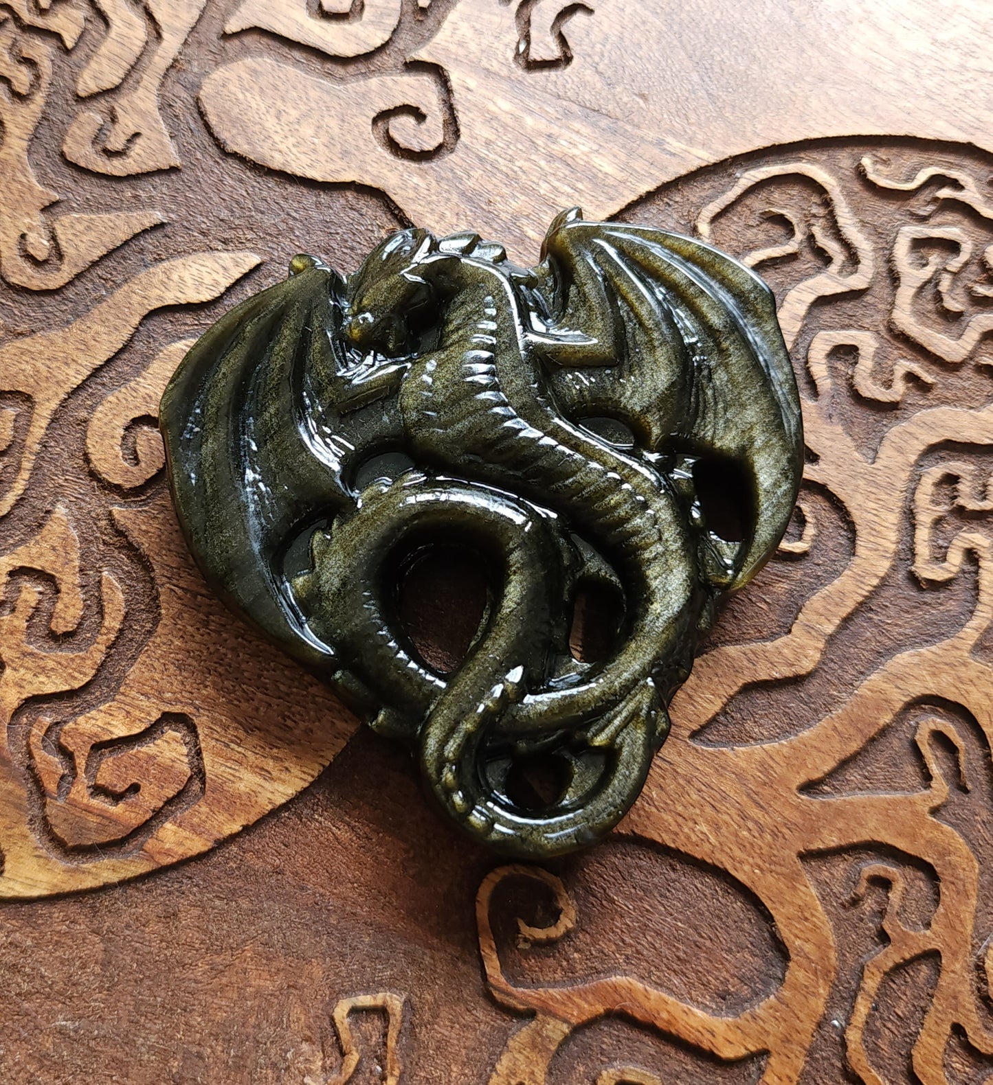 Gold Sheen Obsidian Dragon