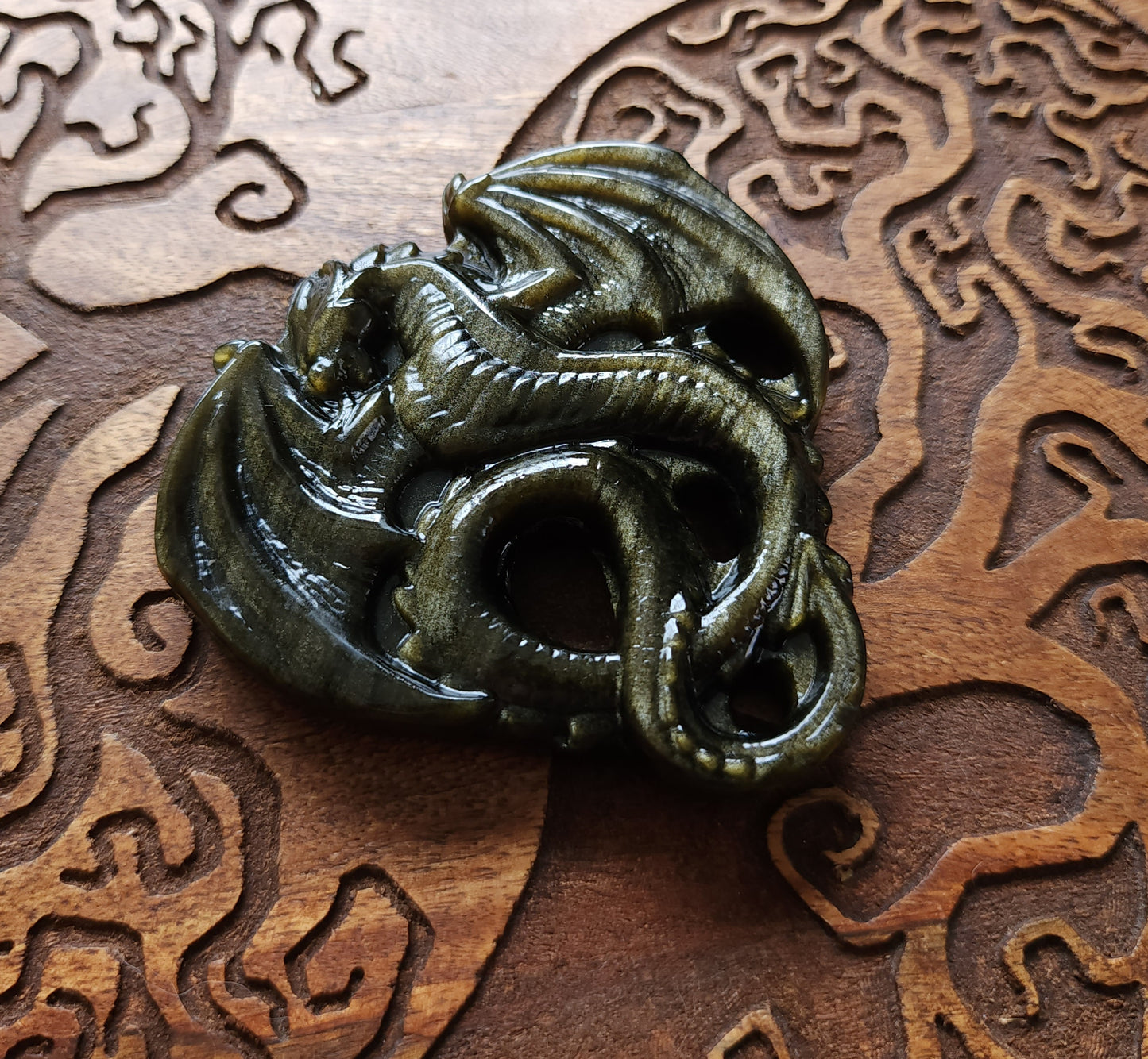 Gold Sheen Obsidian Dragon