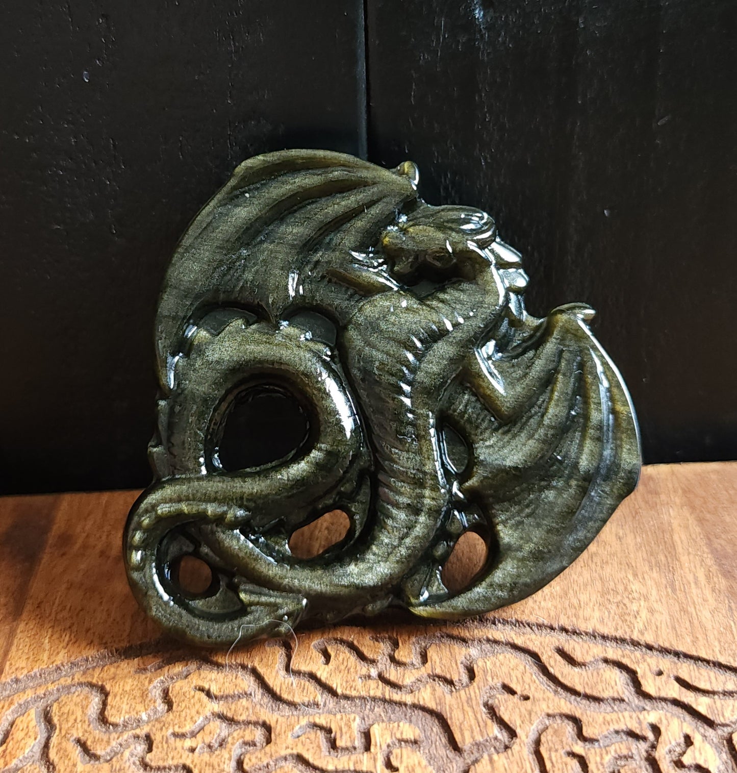 Gold Sheen Obsidian Dragon