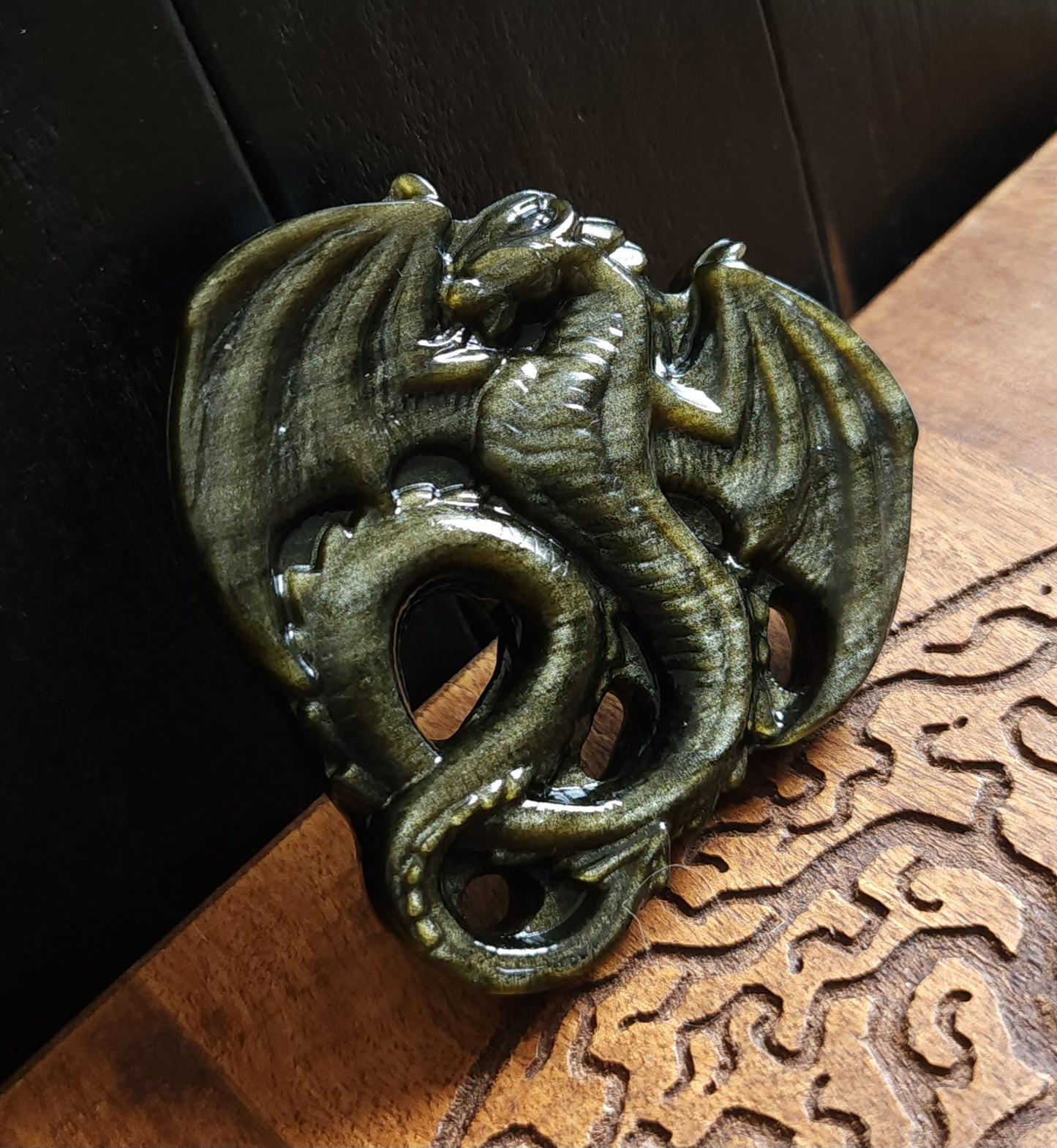 Gold Sheen Obsidian Dragon