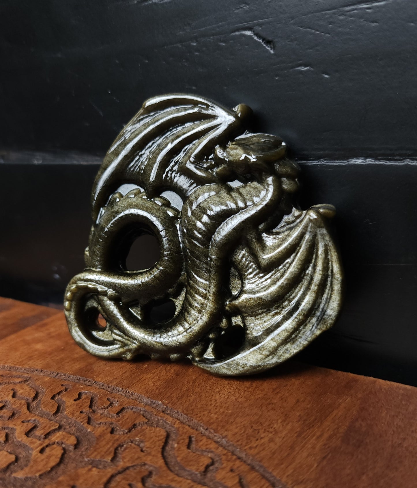 Gold Sheen Obsidian Dragon