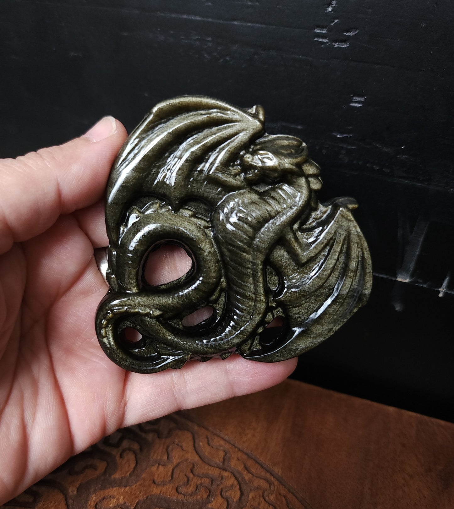 Gold Sheen Obsidian Dragon