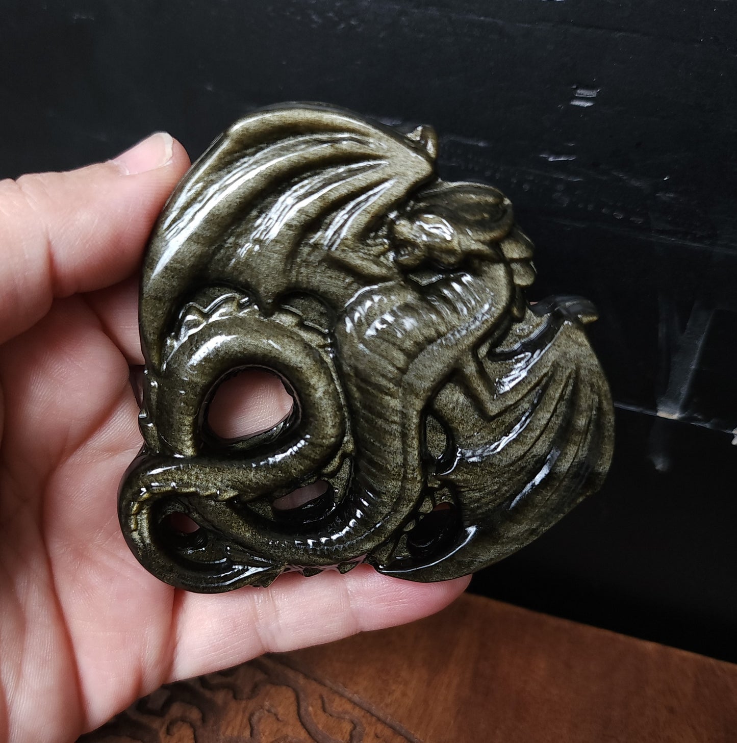 Gold Sheen Obsidian Dragon