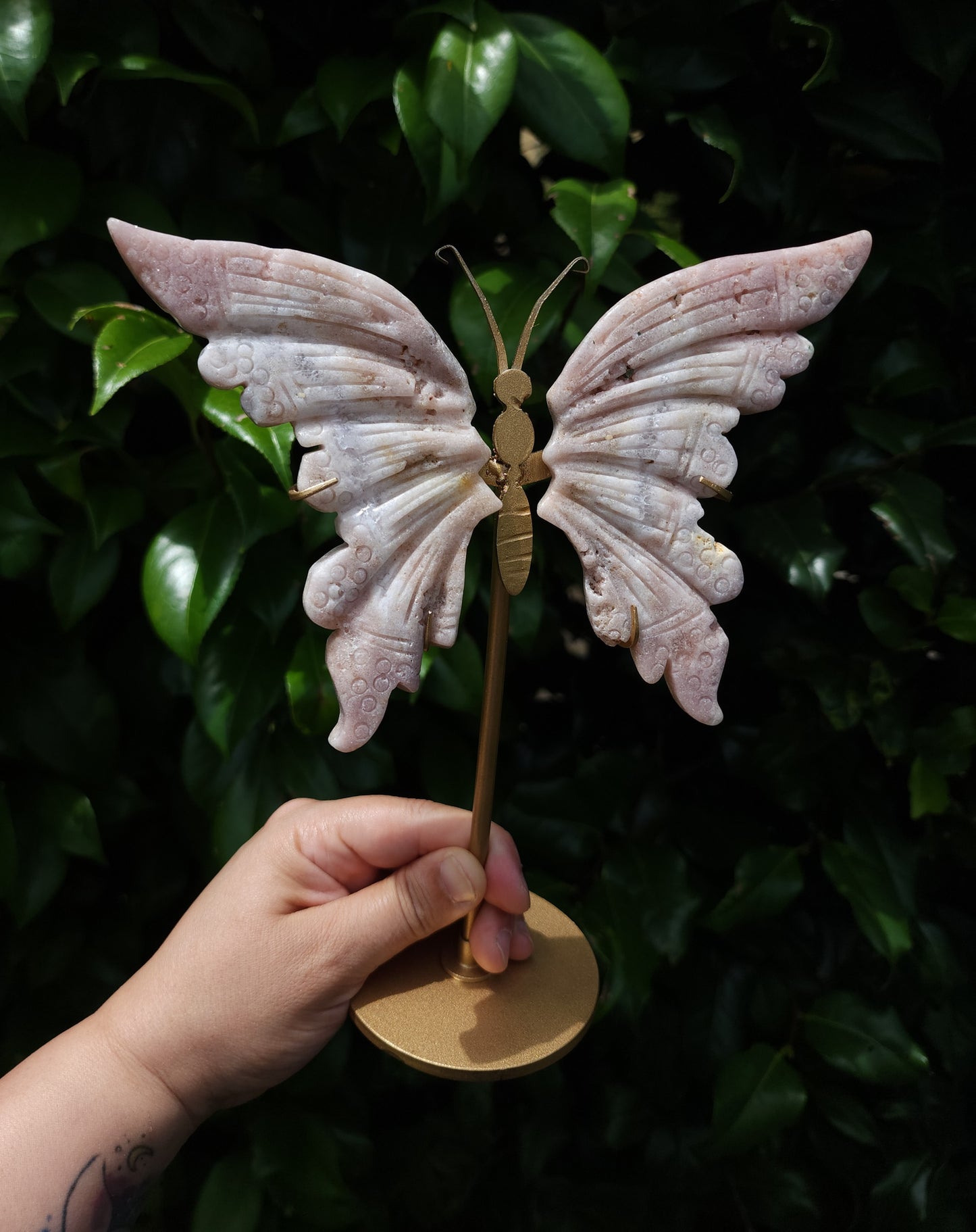 Pink Amethyst Butterfly Wings
