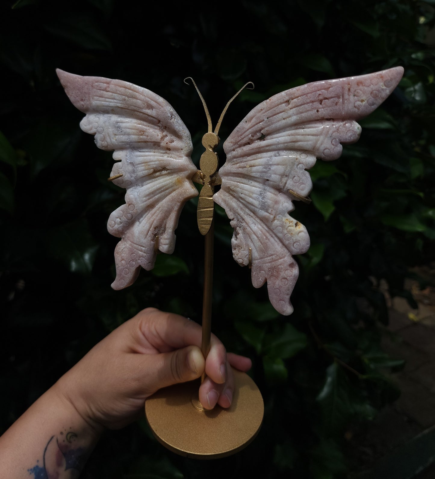Pink Amethyst Butterfly Wings