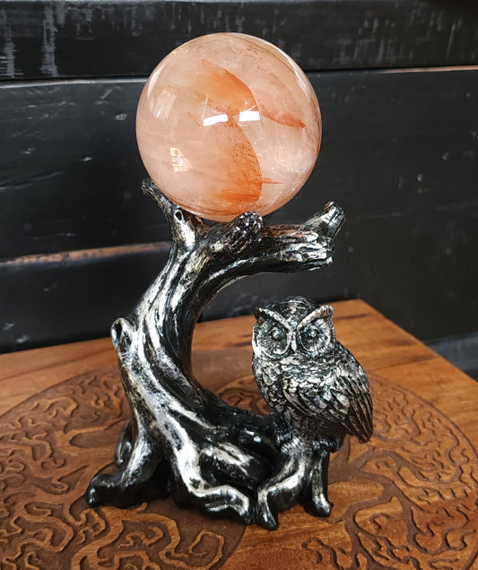 Owl Sphere Stand - Silver
