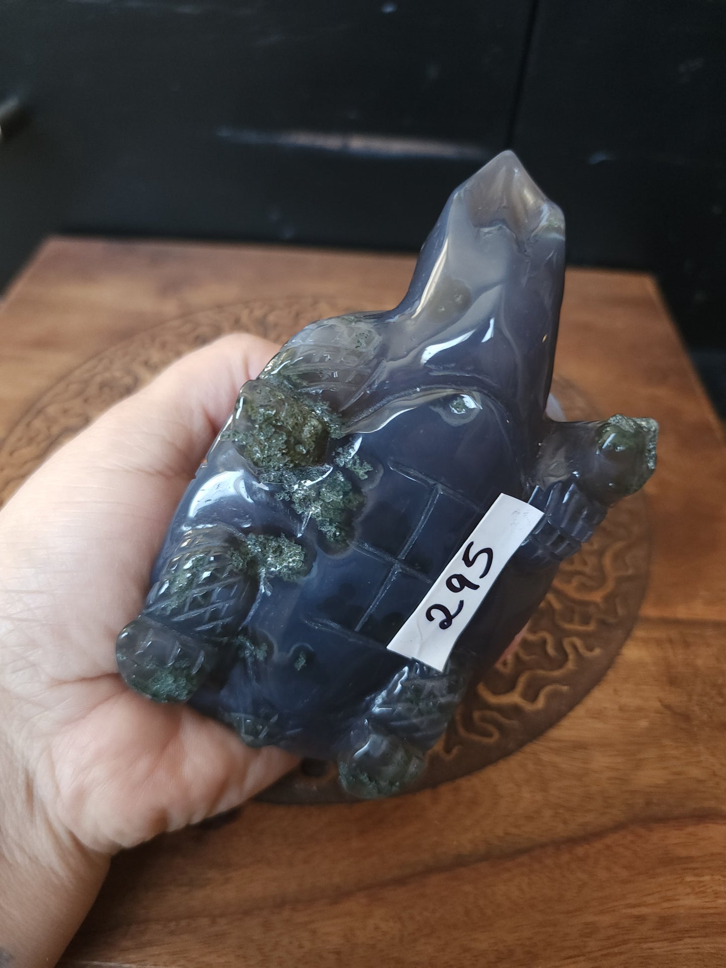 Agate & Quartz Cluster Turtle Carving