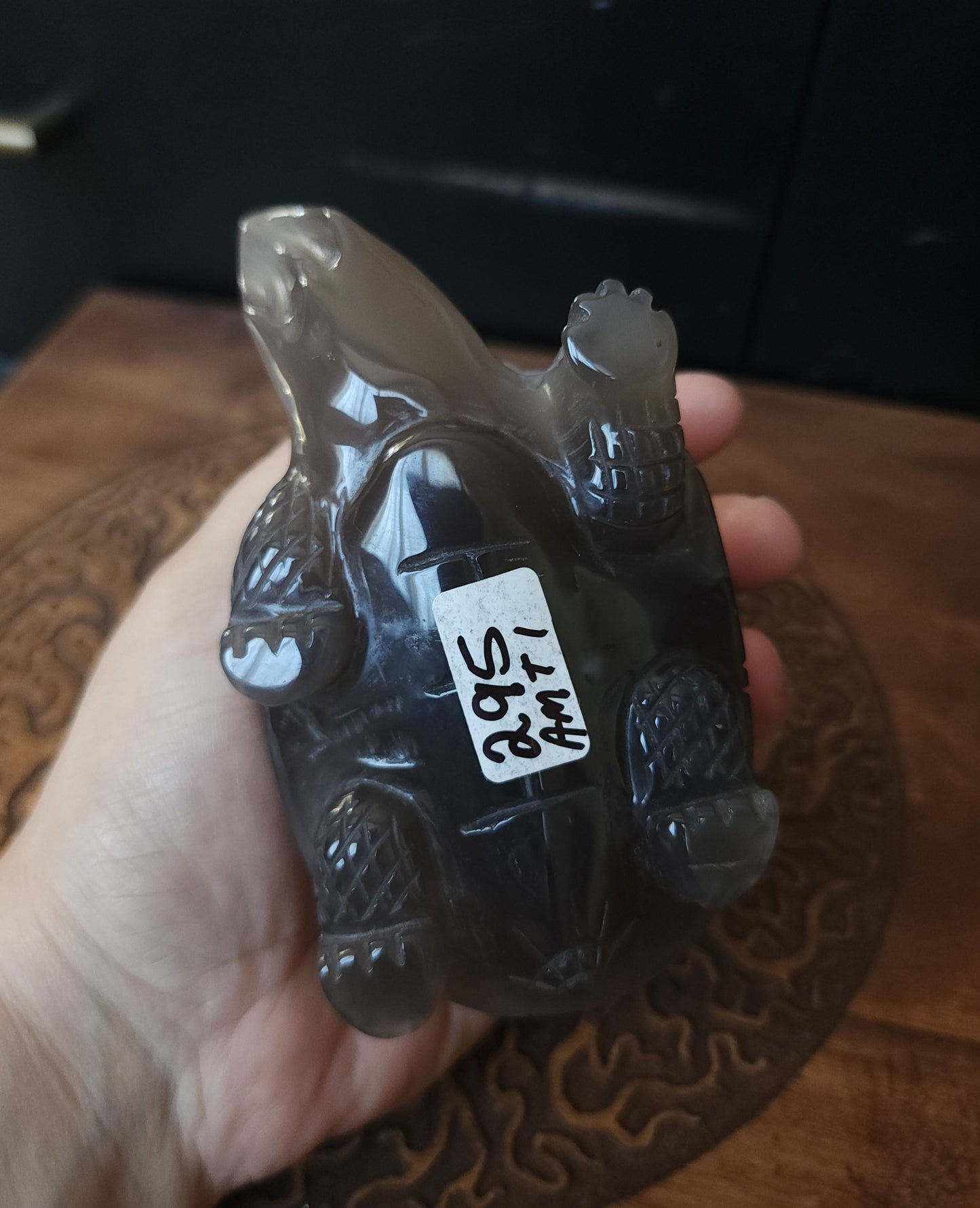 Agate & Amethyst Cluster Turtle Carving
