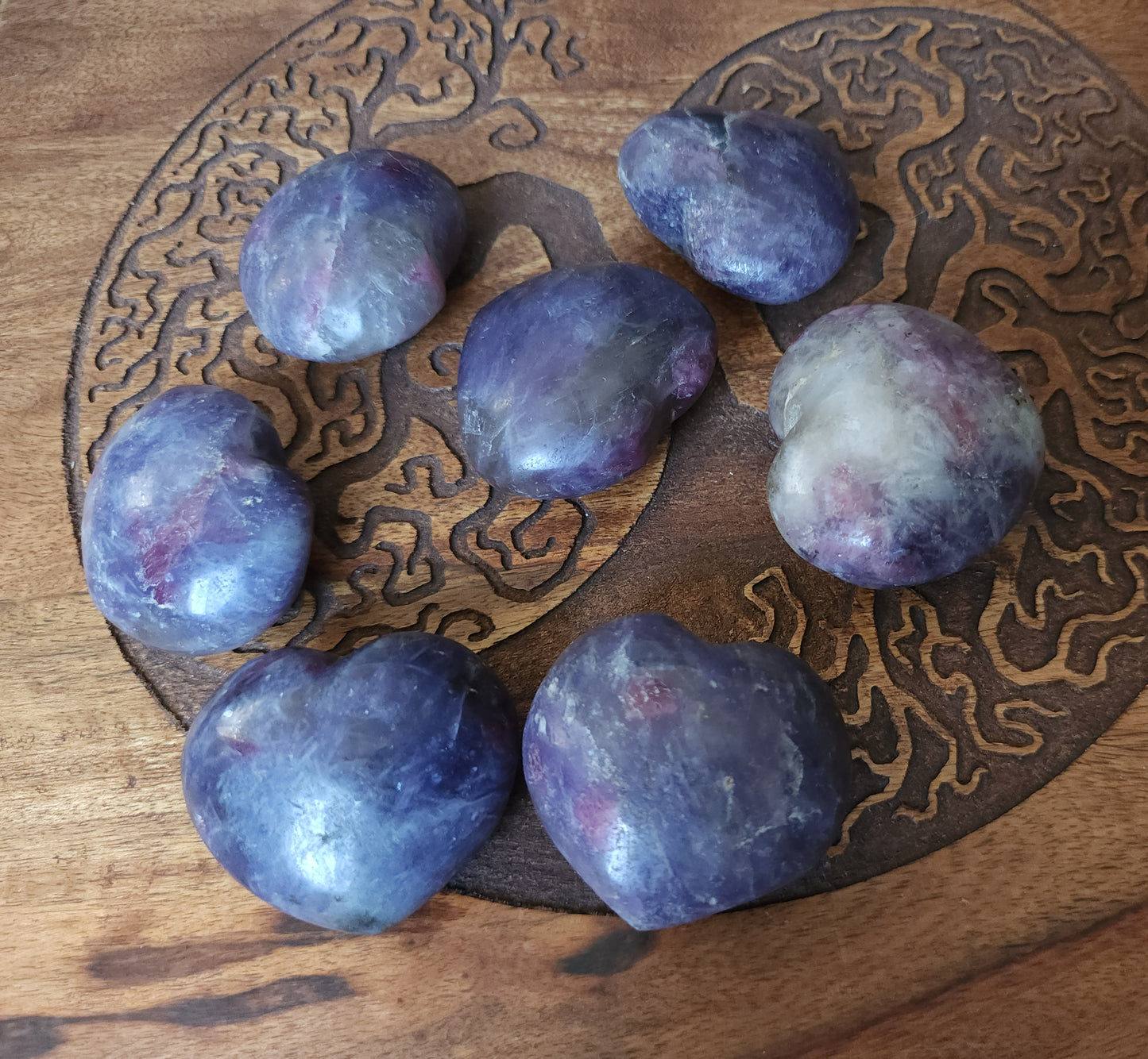 Unicorn Stone Heart Palm Stone
