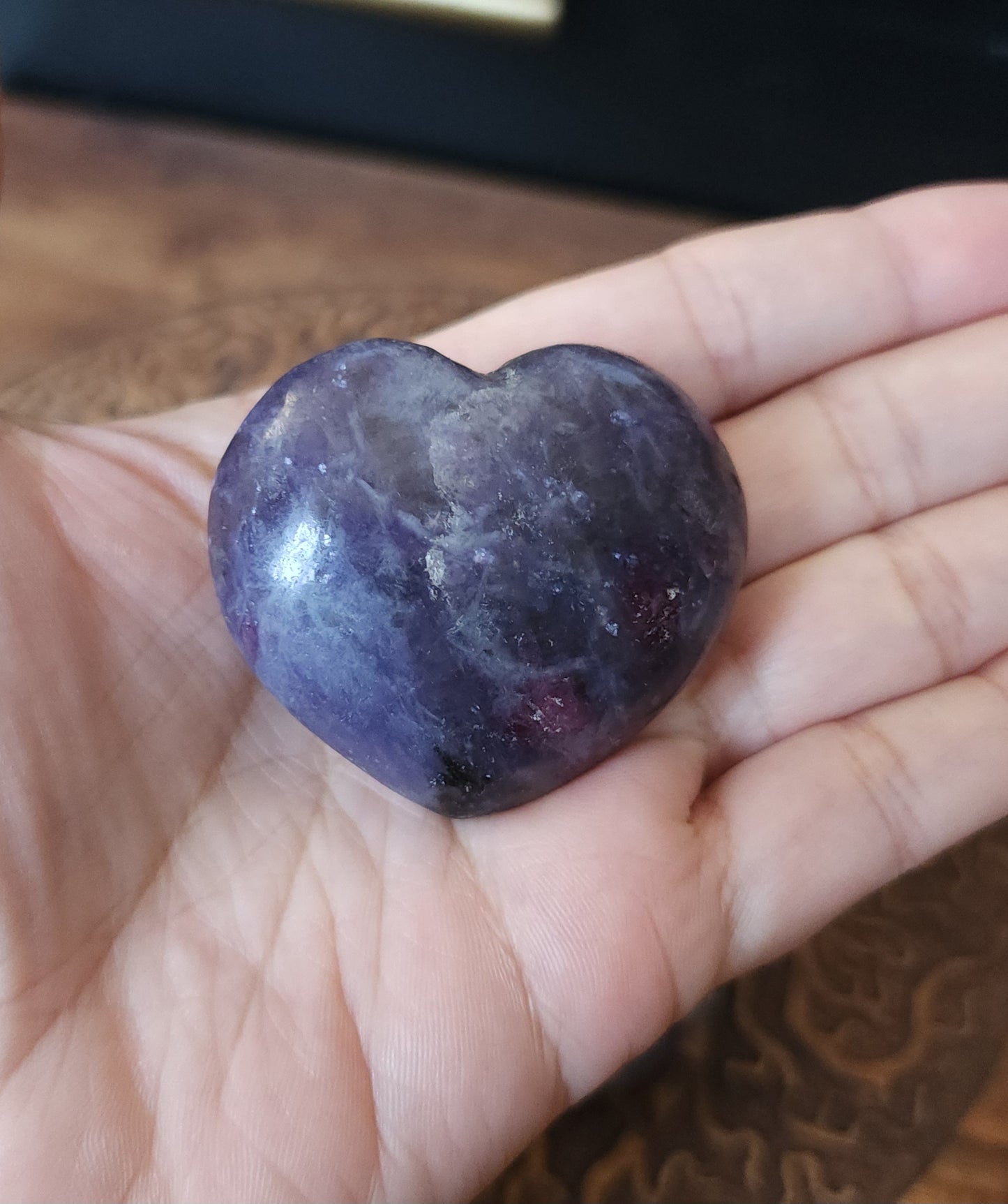 Unicorn Stone Heart Palm Stone