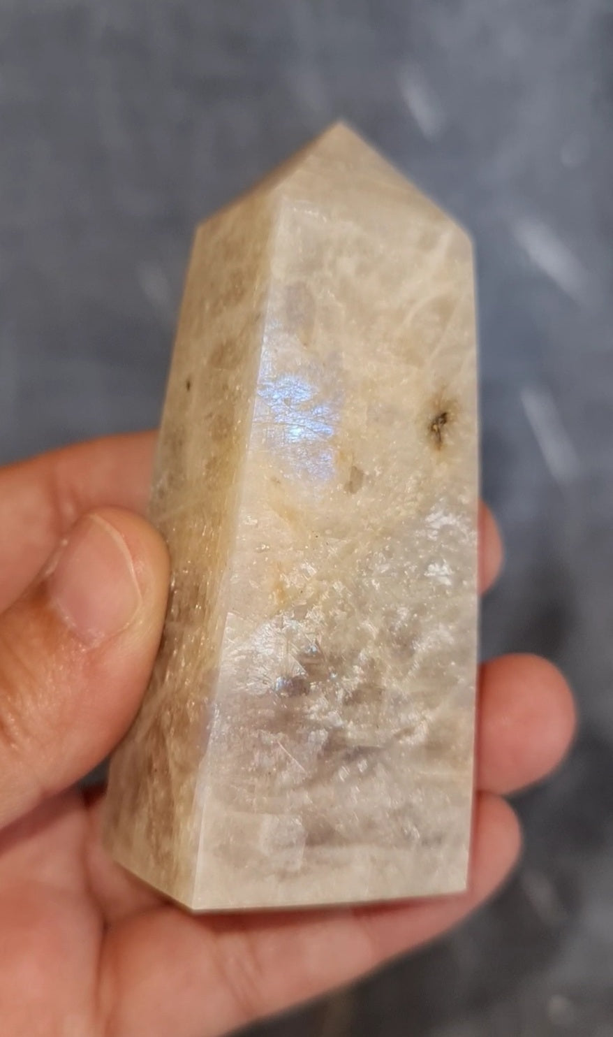 Belomorite - Blue Flash Moonstone Point