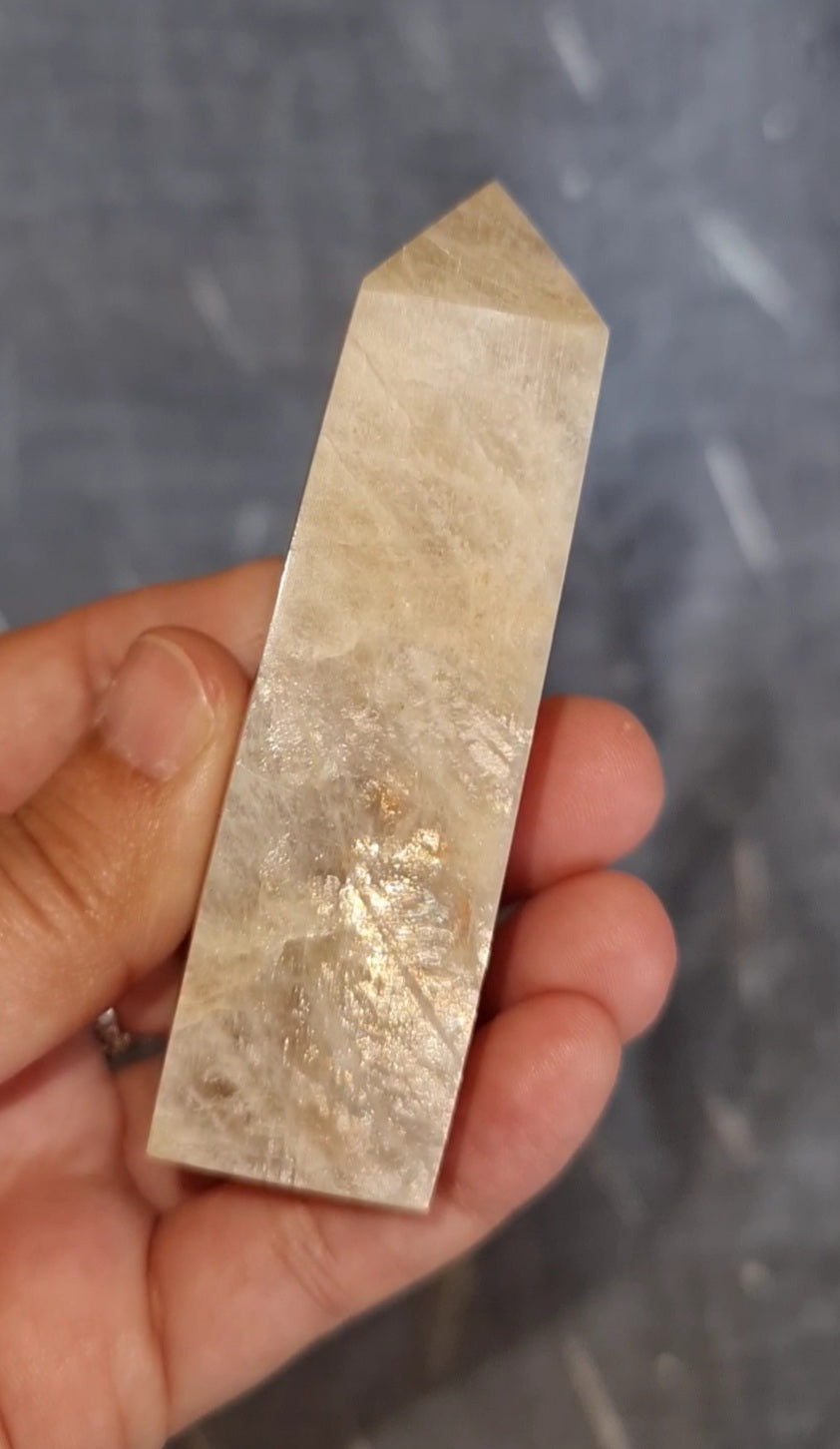 Belomorite - Blue Flash Moonstone Point